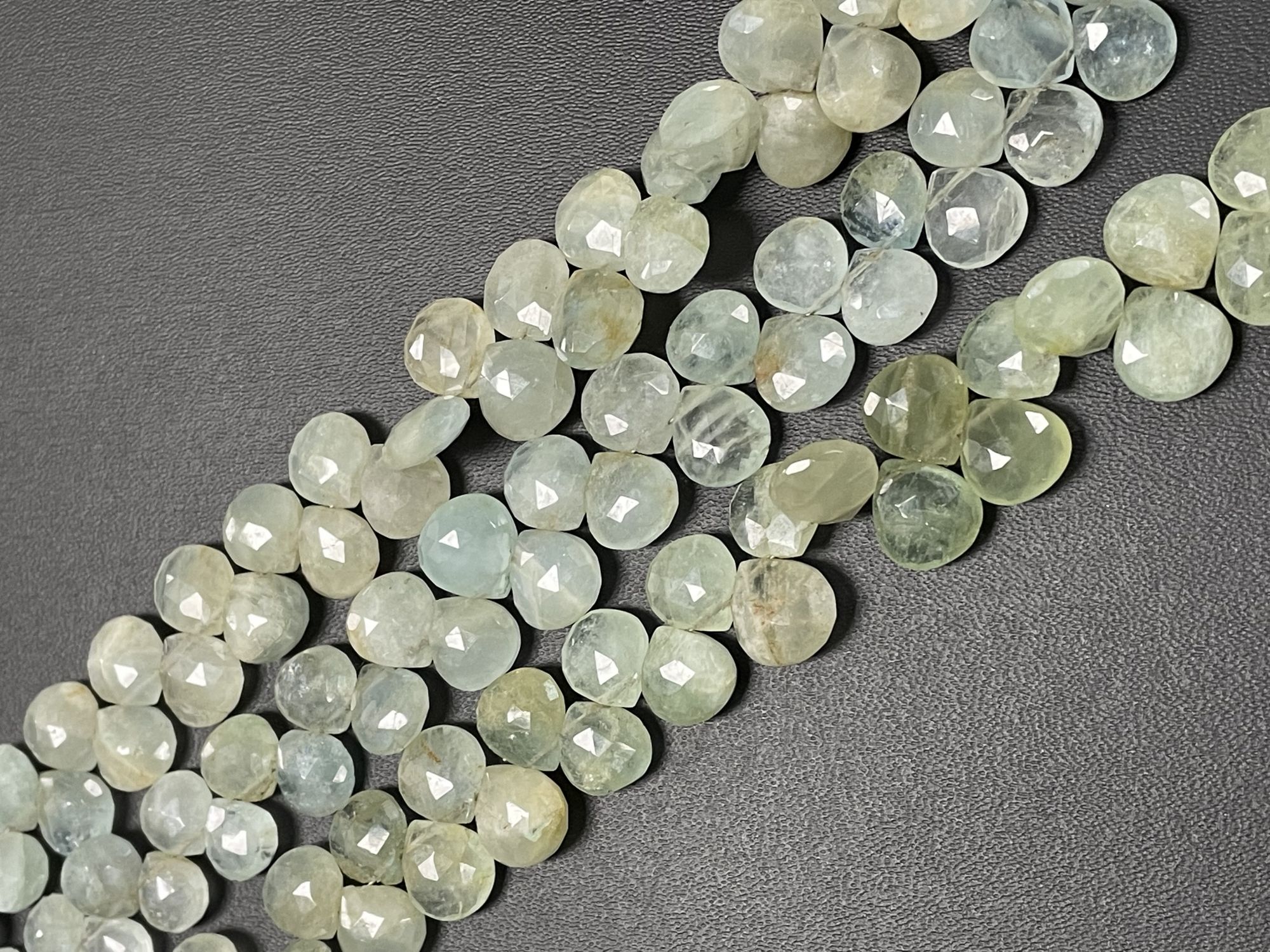 Aquamarine Heart Faceted