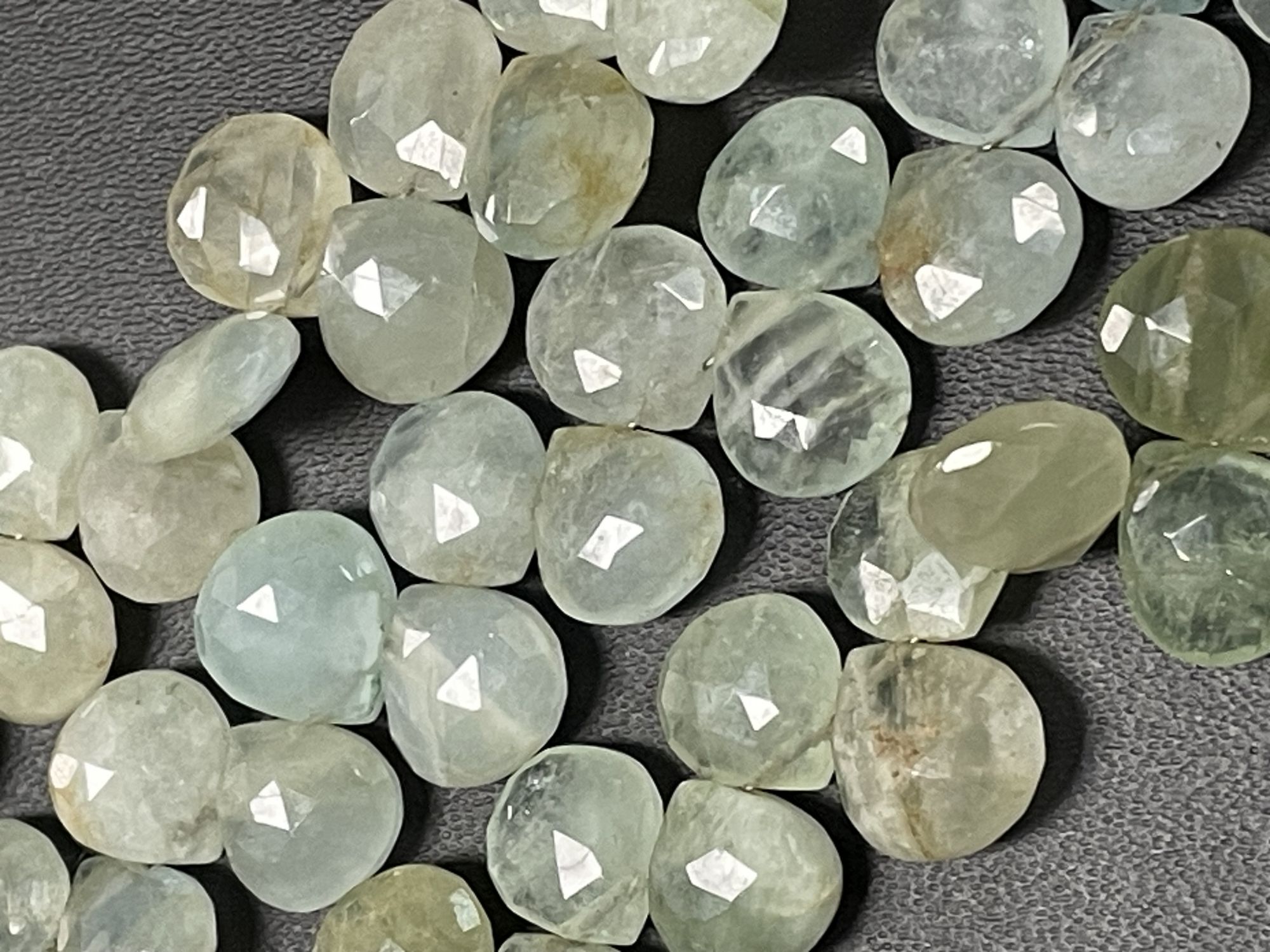 Aquamarine Heart Faceted