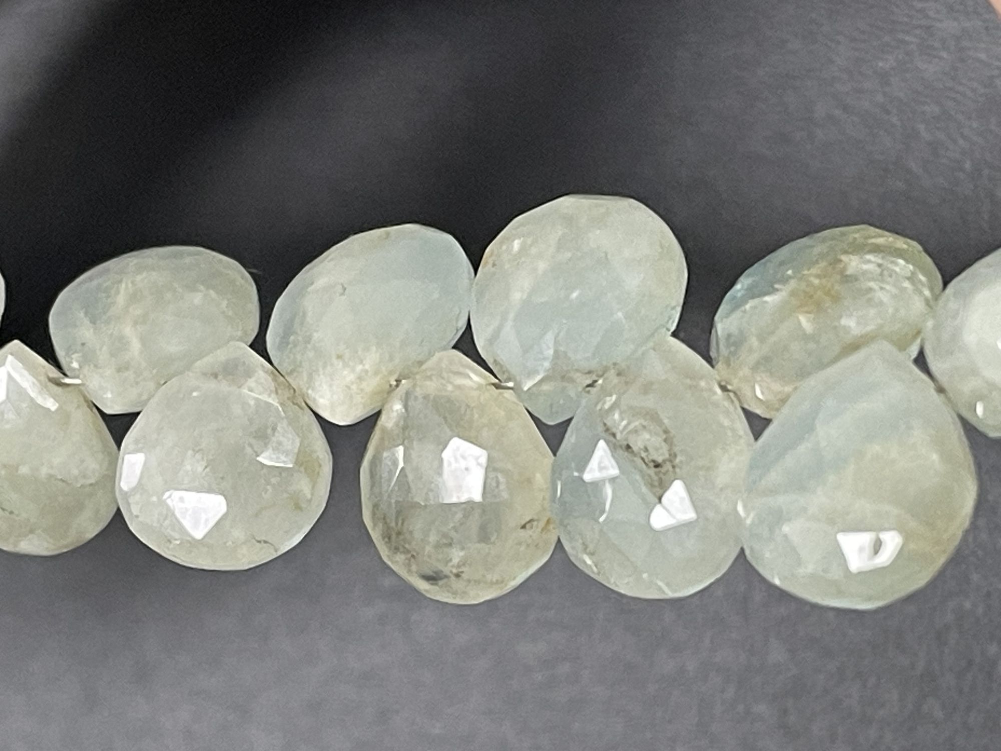 Aquamarine Heart Faceted