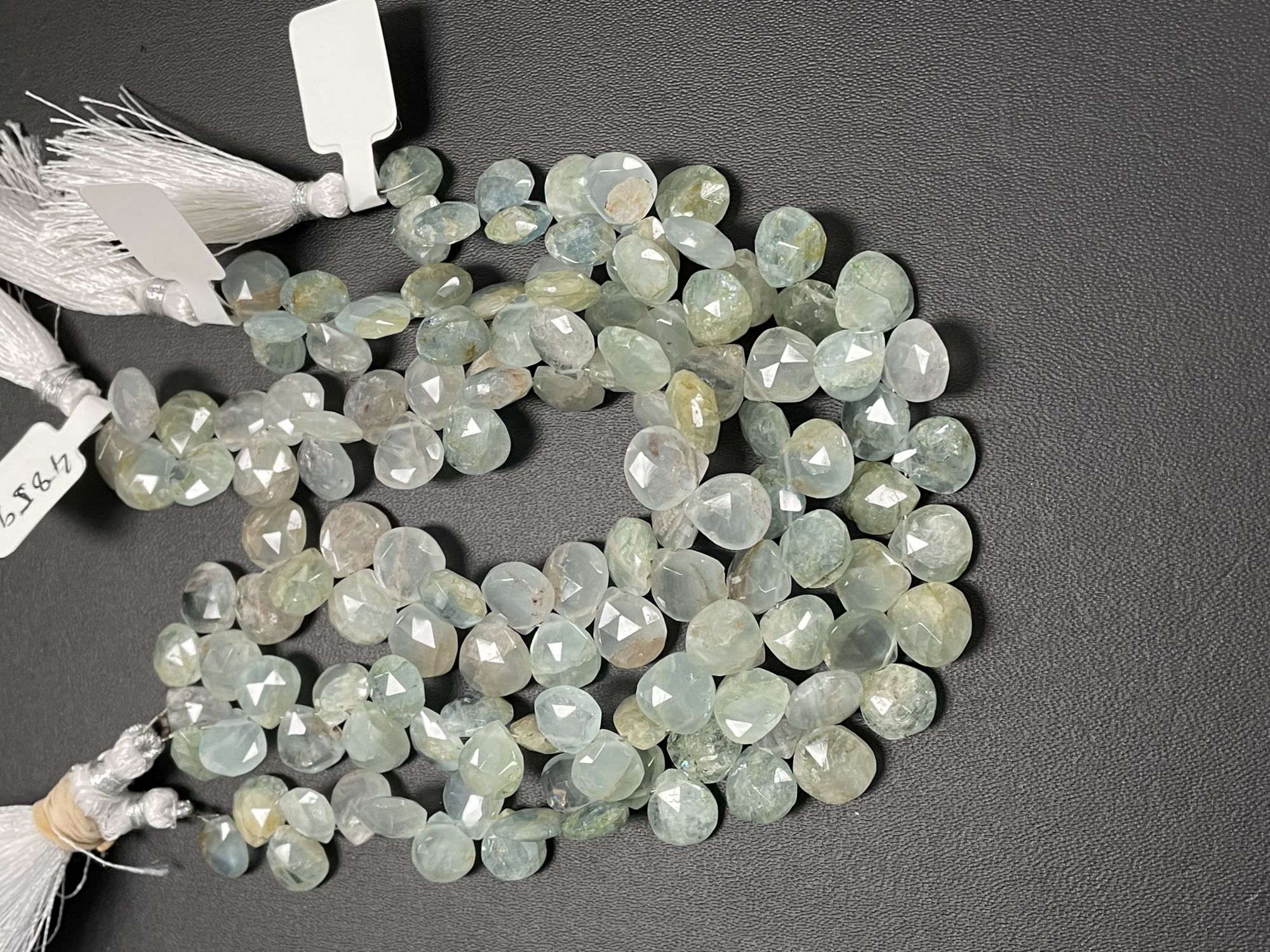 Aquamarine Heart Faceted