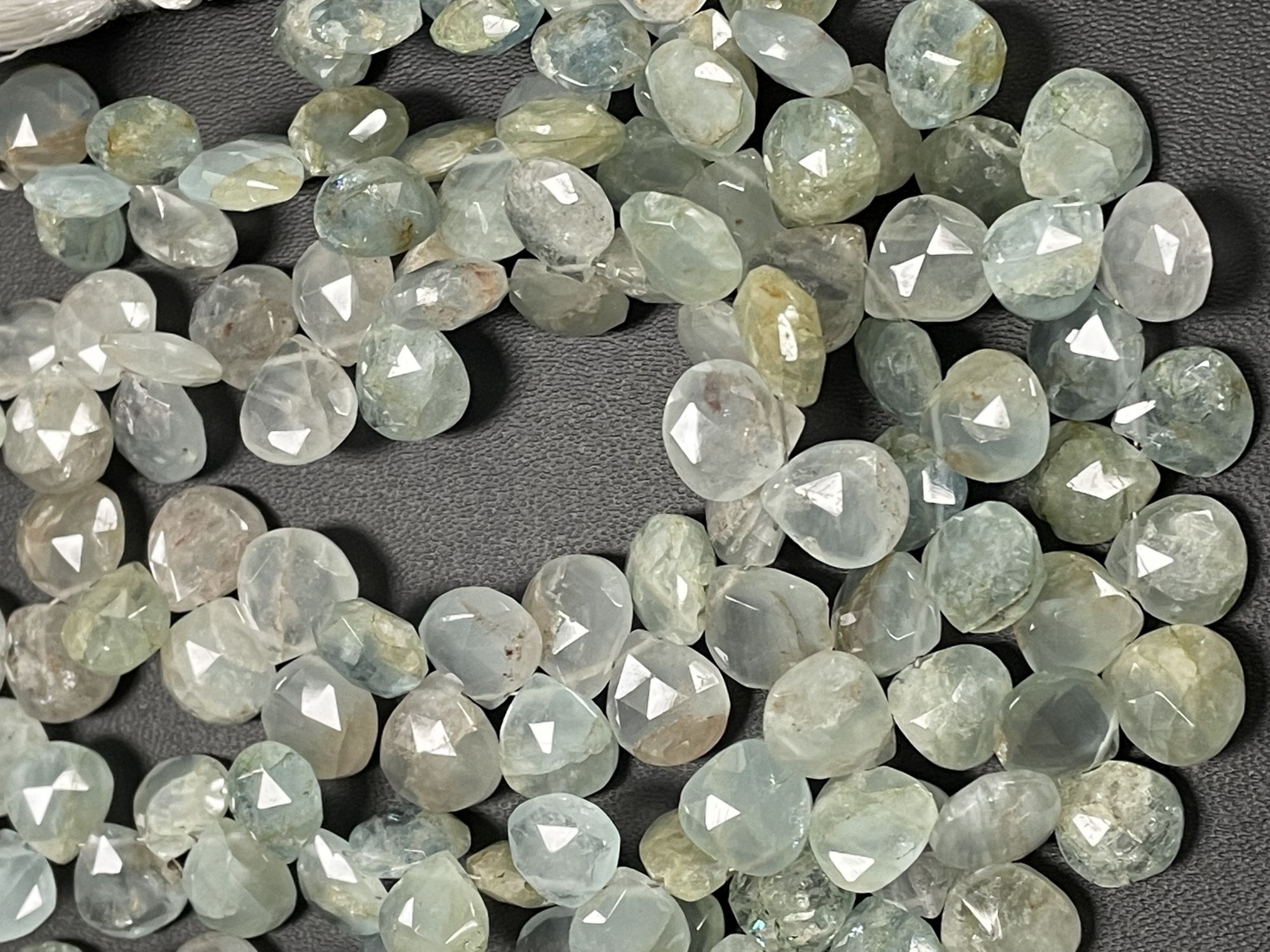 Aquamarine Heart Faceted