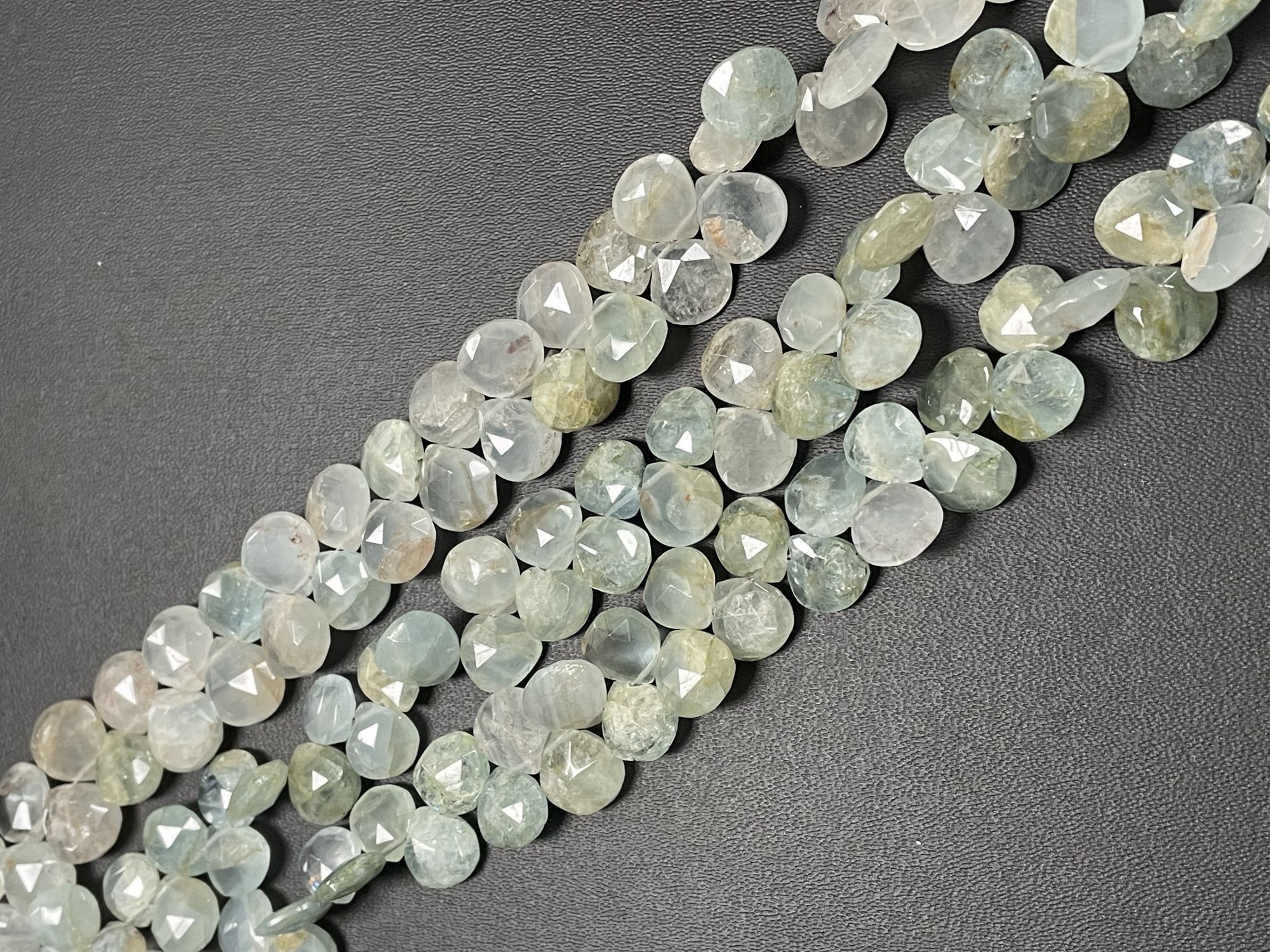 Aquamarine Heart Faceted