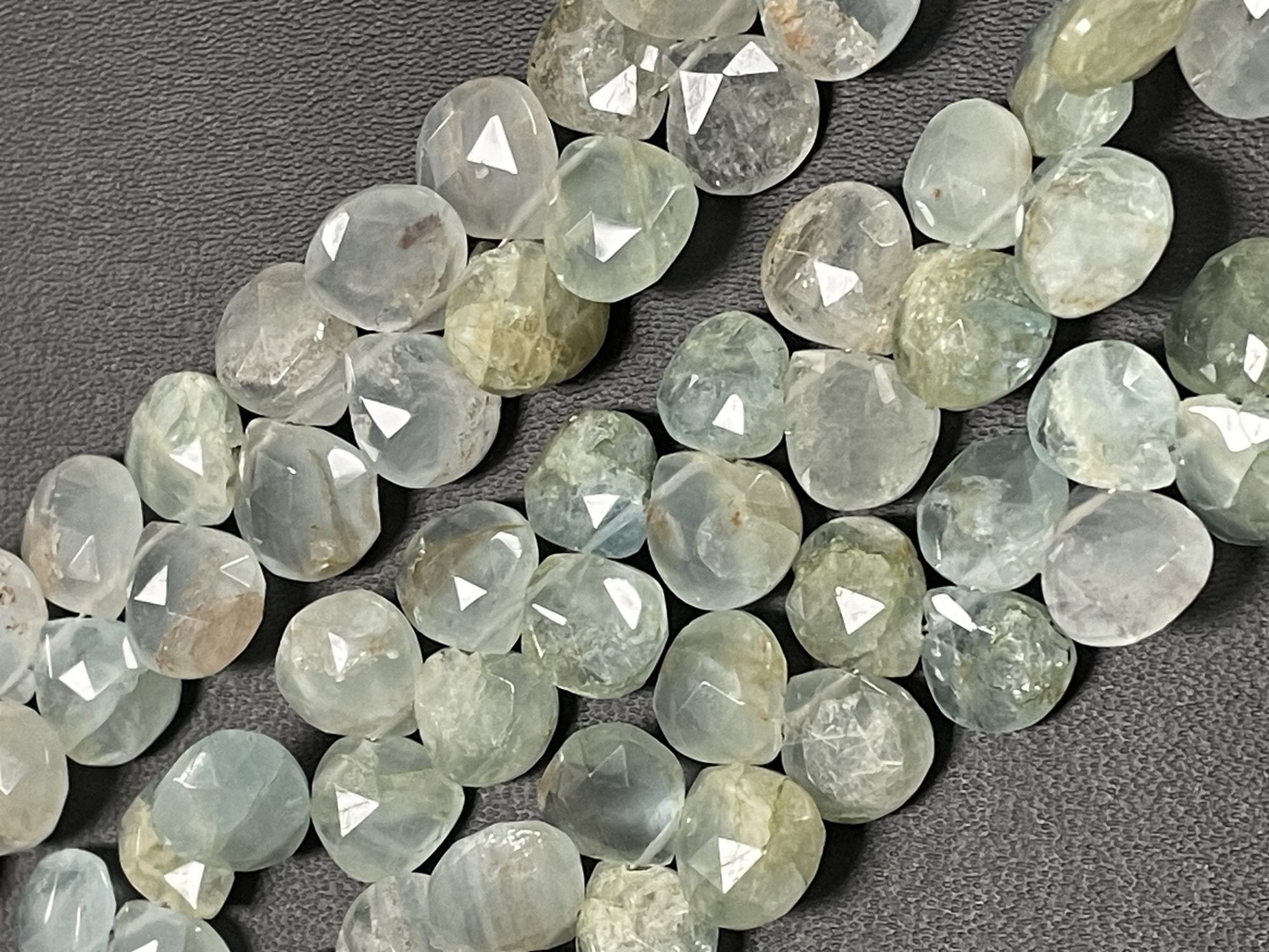 Aquamarine Heart Faceted