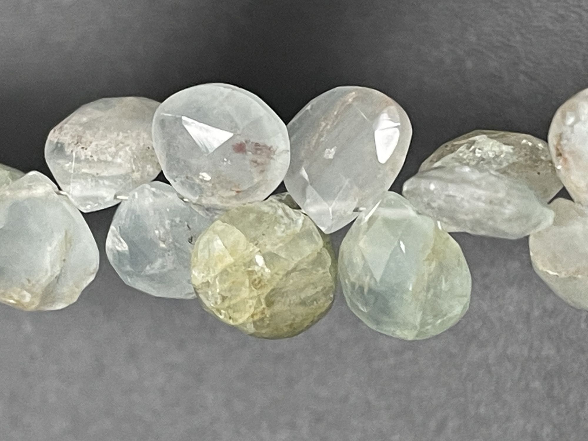 Aquamarine Heart Faceted