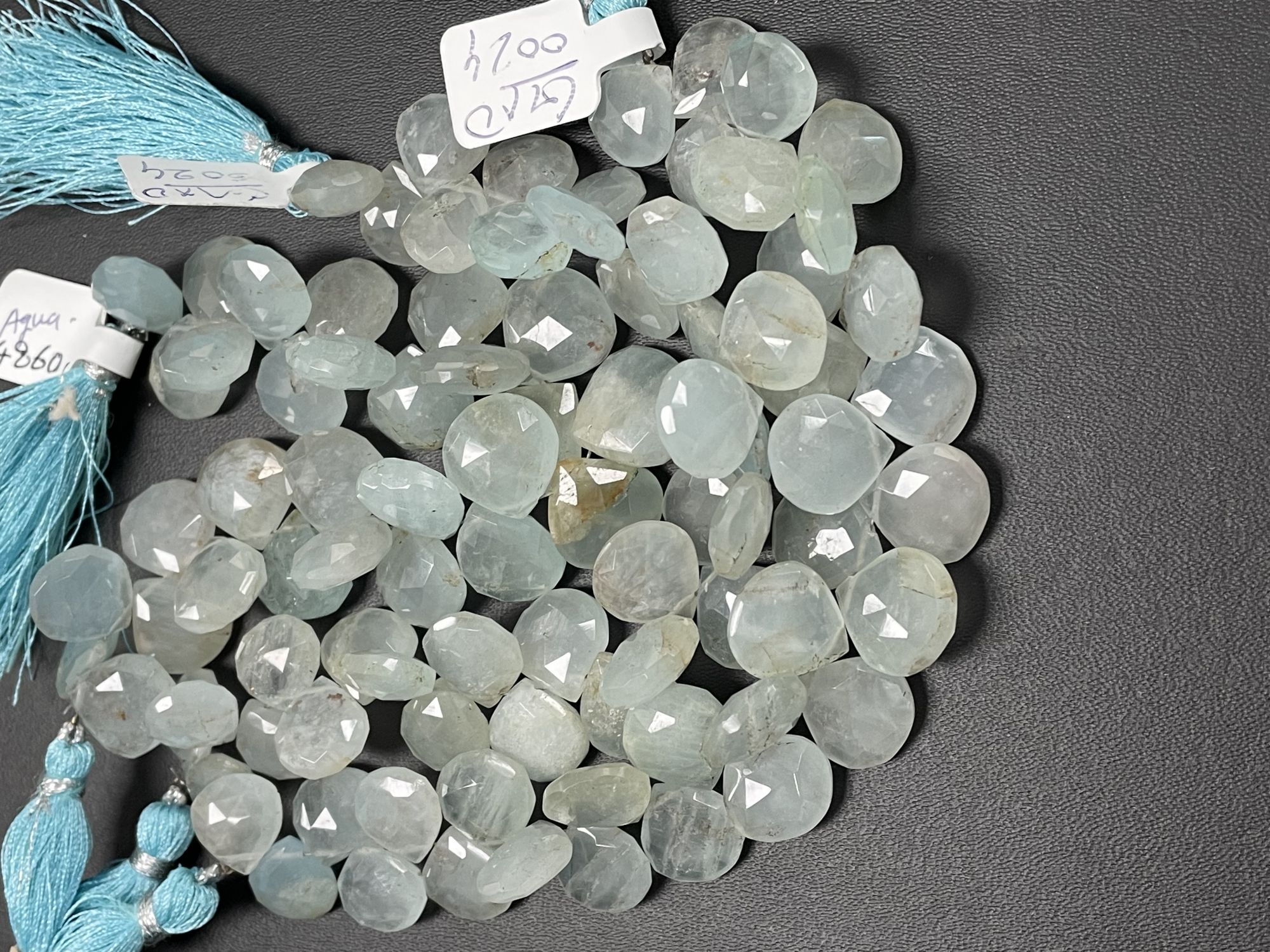 Aquamarine Heart Faceted