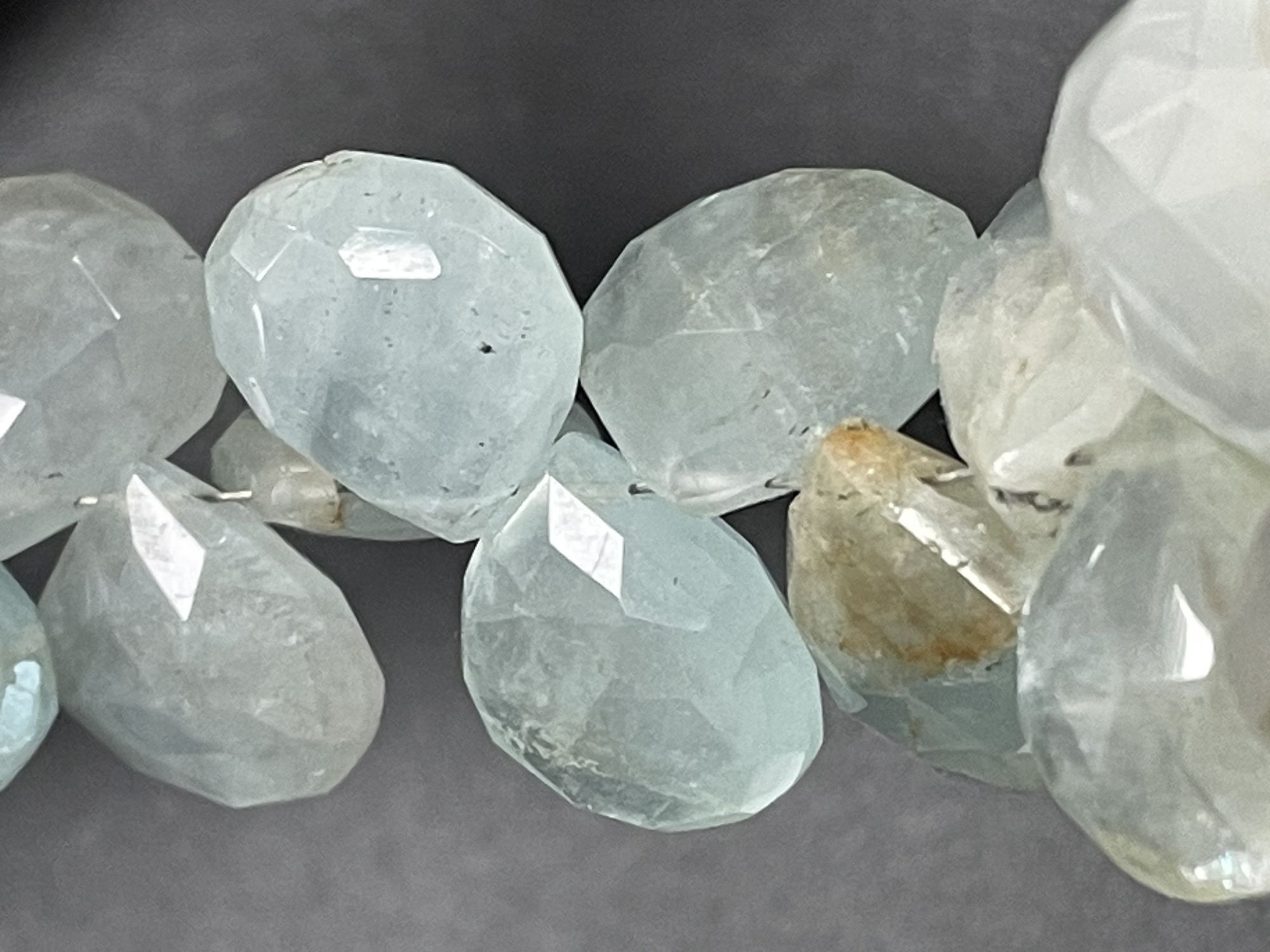 Aquamarine Heart Faceted