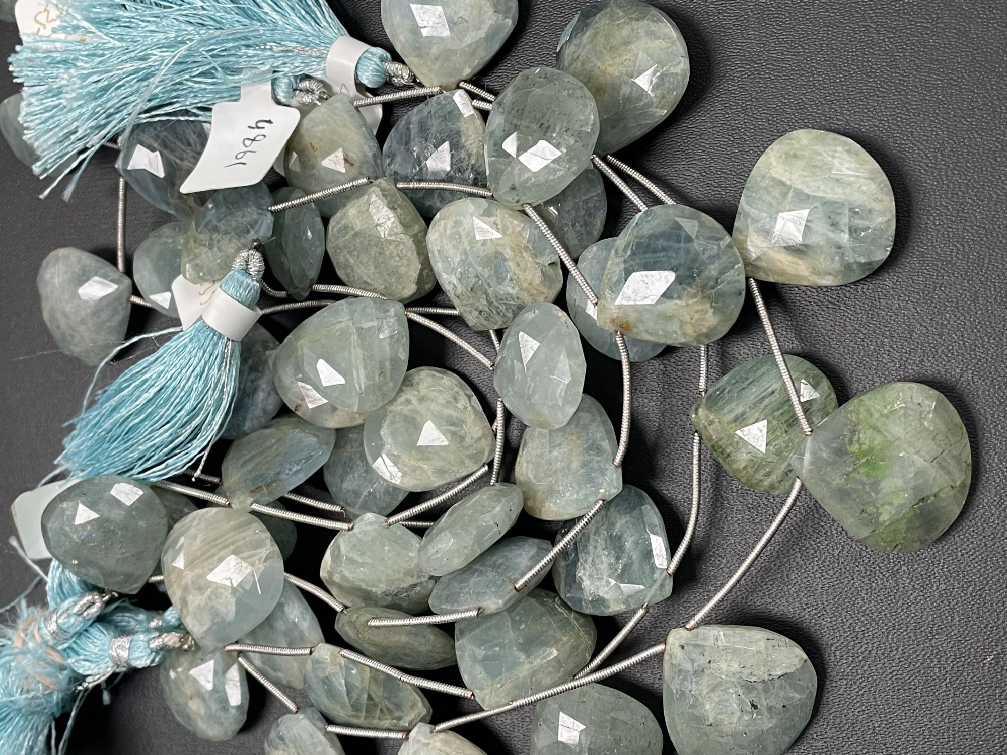 Aquamarine Heart Faceted