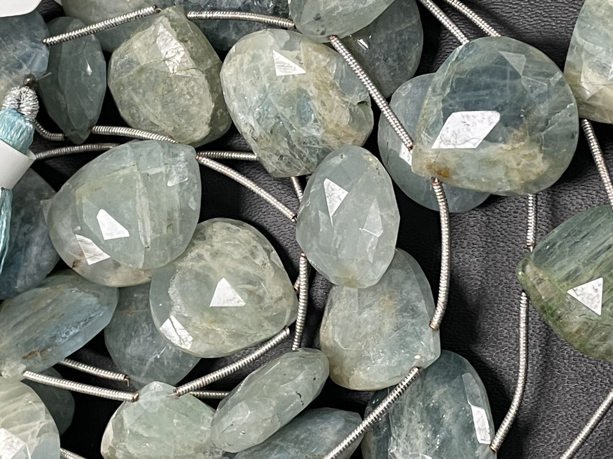 Aquamarine Heart Faceted