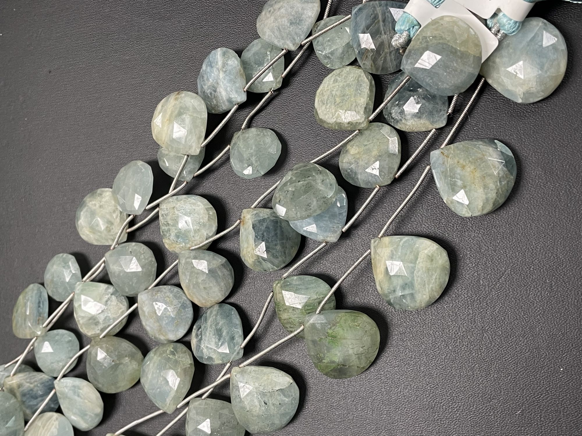 Aquamarine Heart Faceted