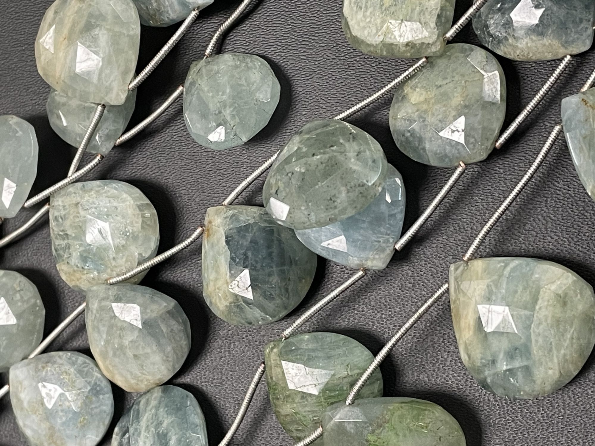 Aquamarine Heart Faceted