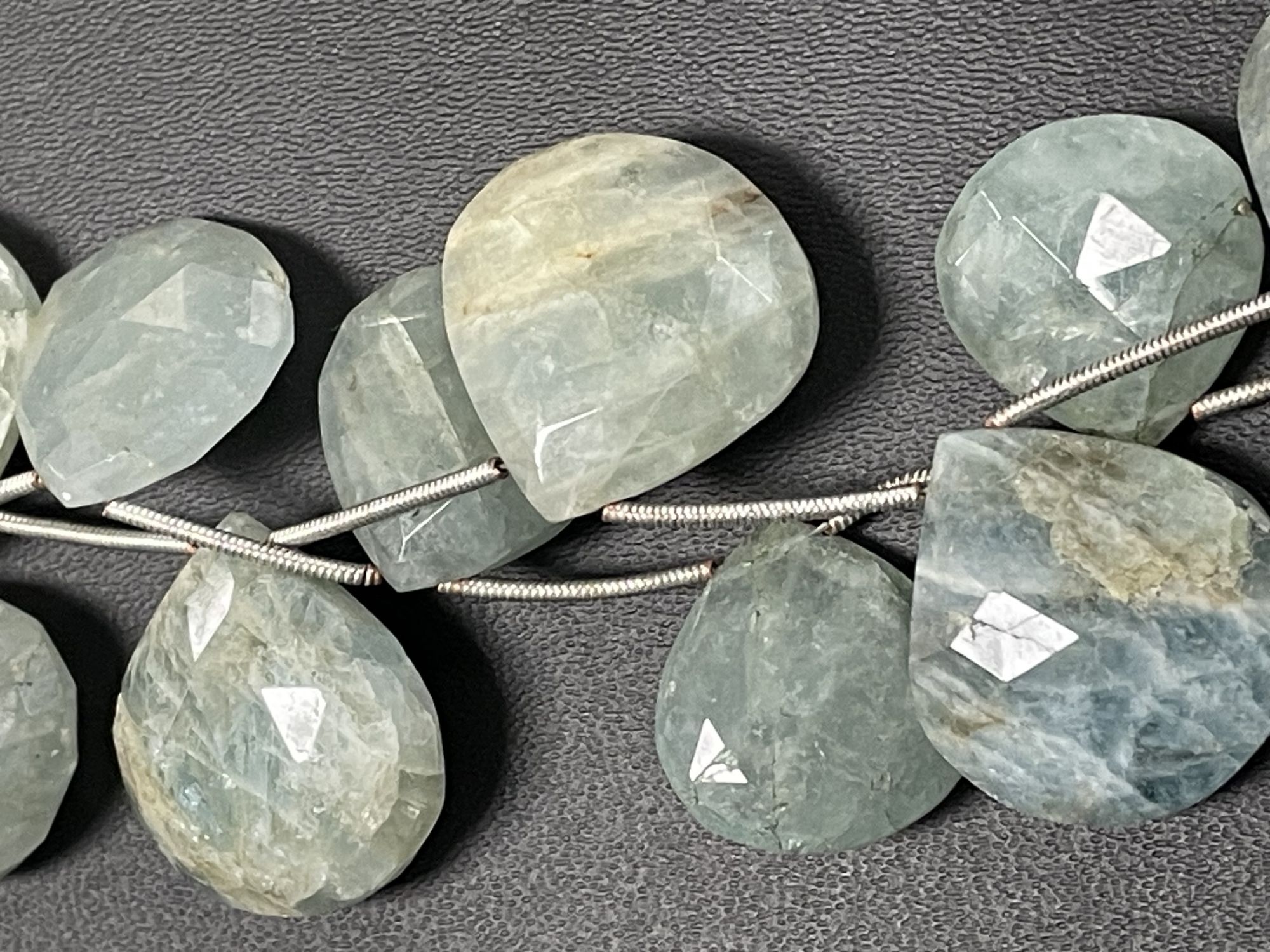 Aquamarine Heart Faceted