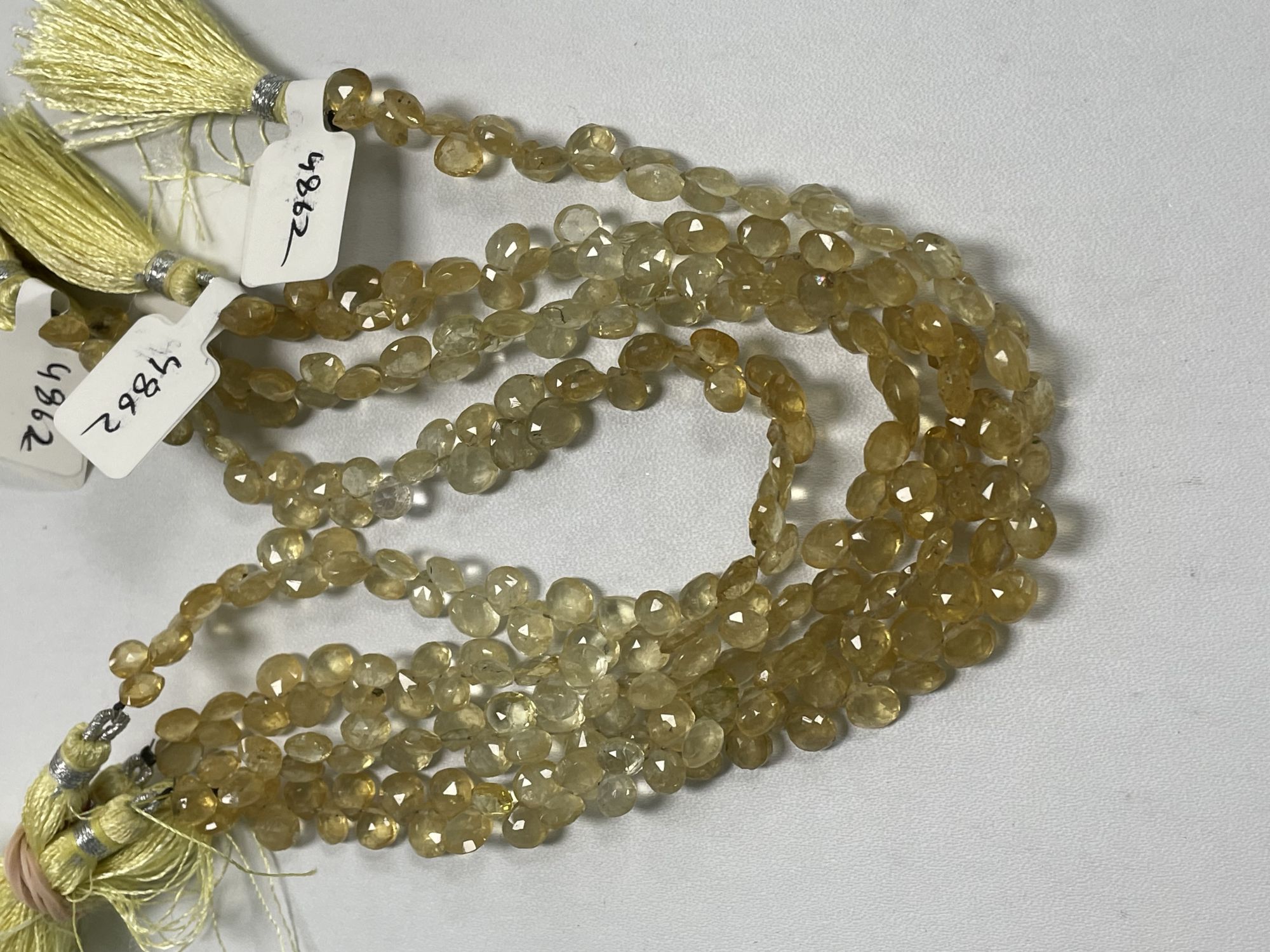 Shaded Yellow Aquamarine Heart Faceted