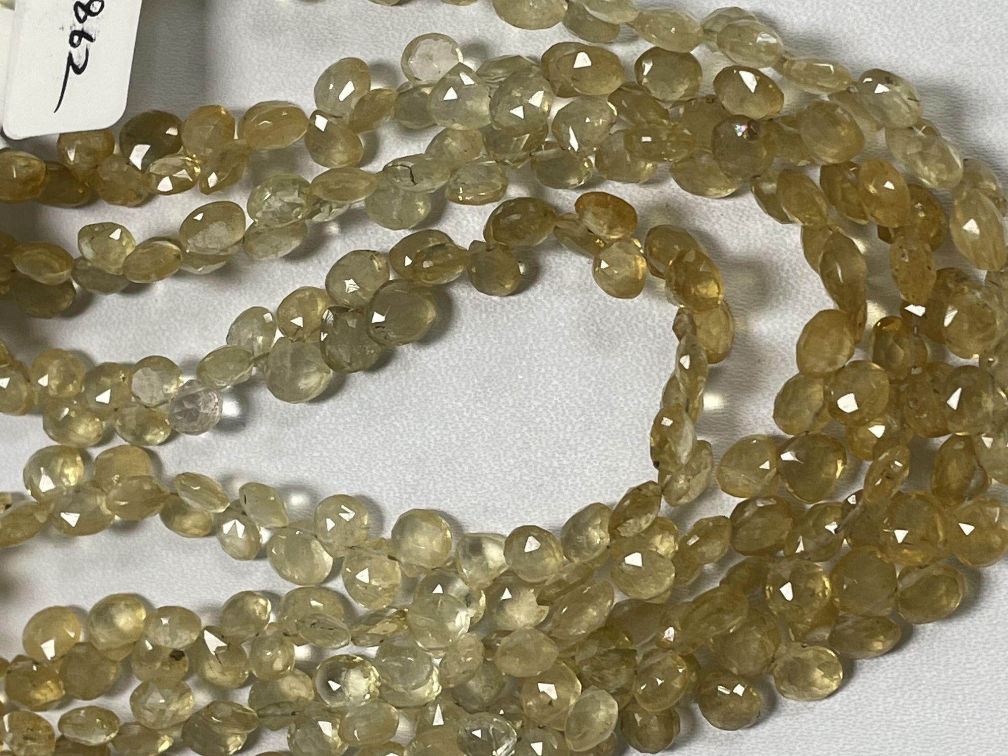 Shaded Yellow Aquamarine Heart Faceted