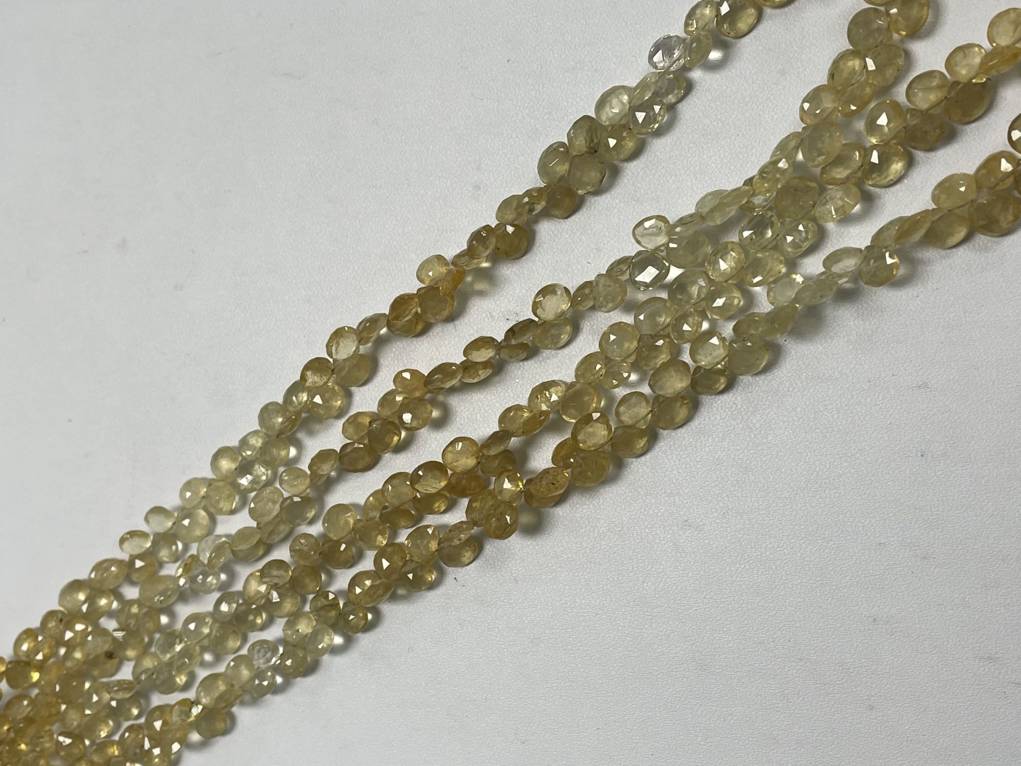 Shaded Yellow Aquamarine Heart Faceted