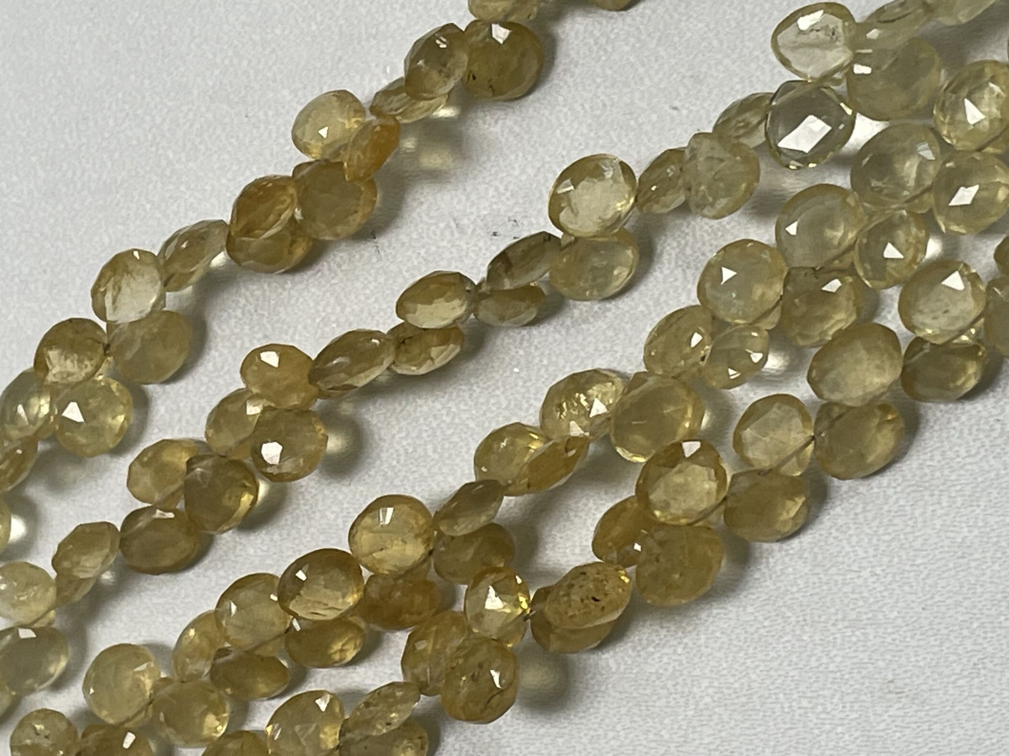 Shaded Yellow Aquamarine Heart Faceted