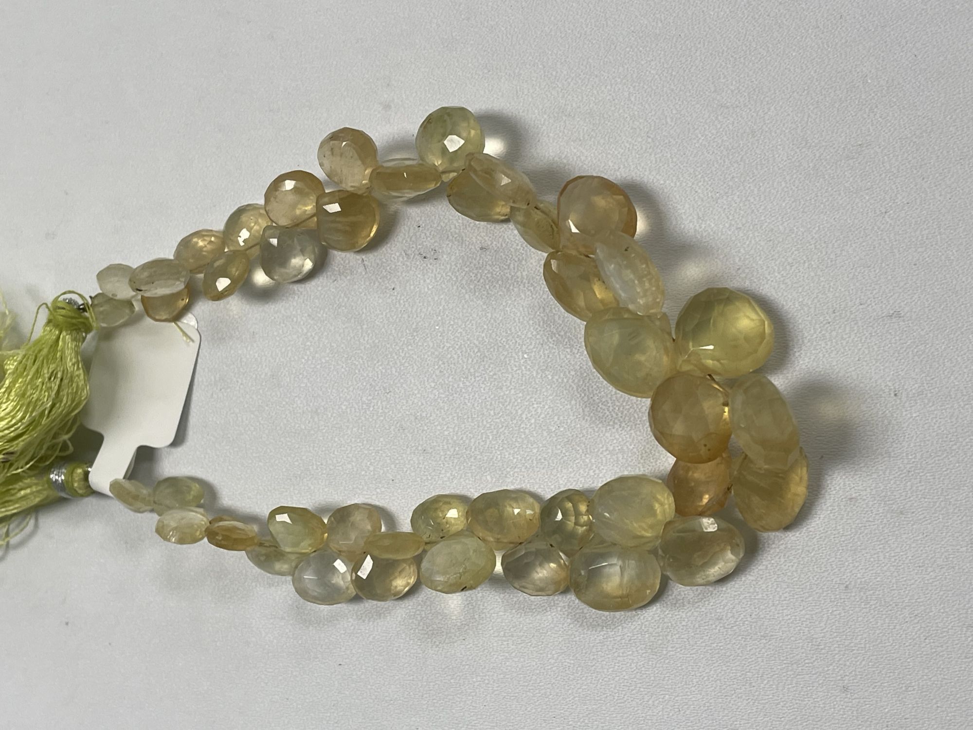 Yellow Aquamarine Heart Faceted