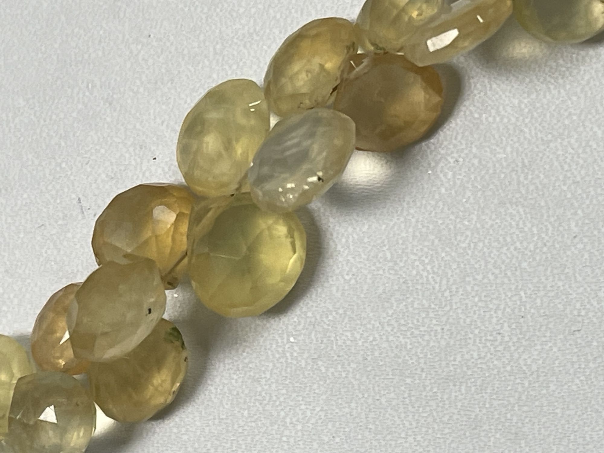 Yellow Aquamarine Heart Faceted