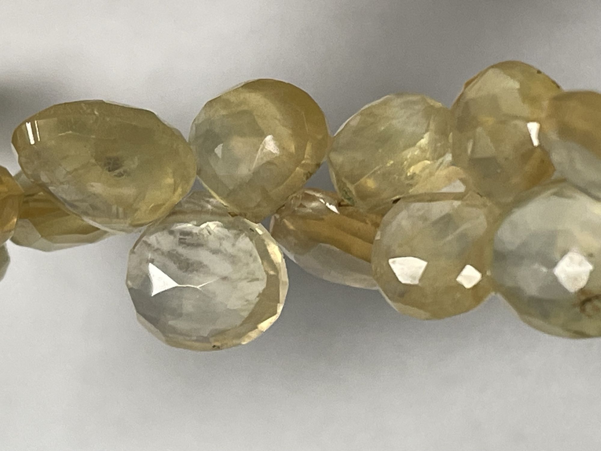 Yellow Aquamarine Heart Faceted