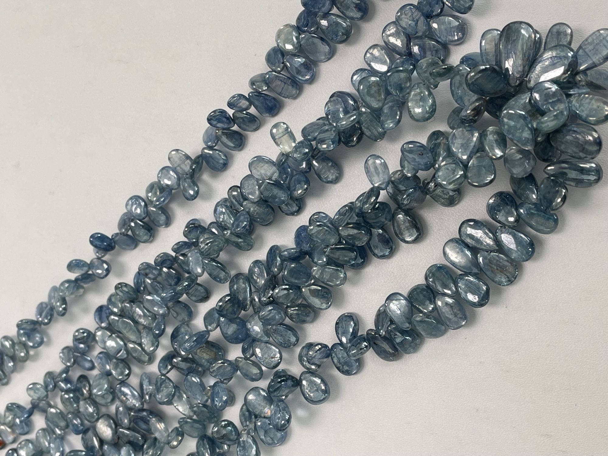 Coated Blue Kyanite Pear Smooth