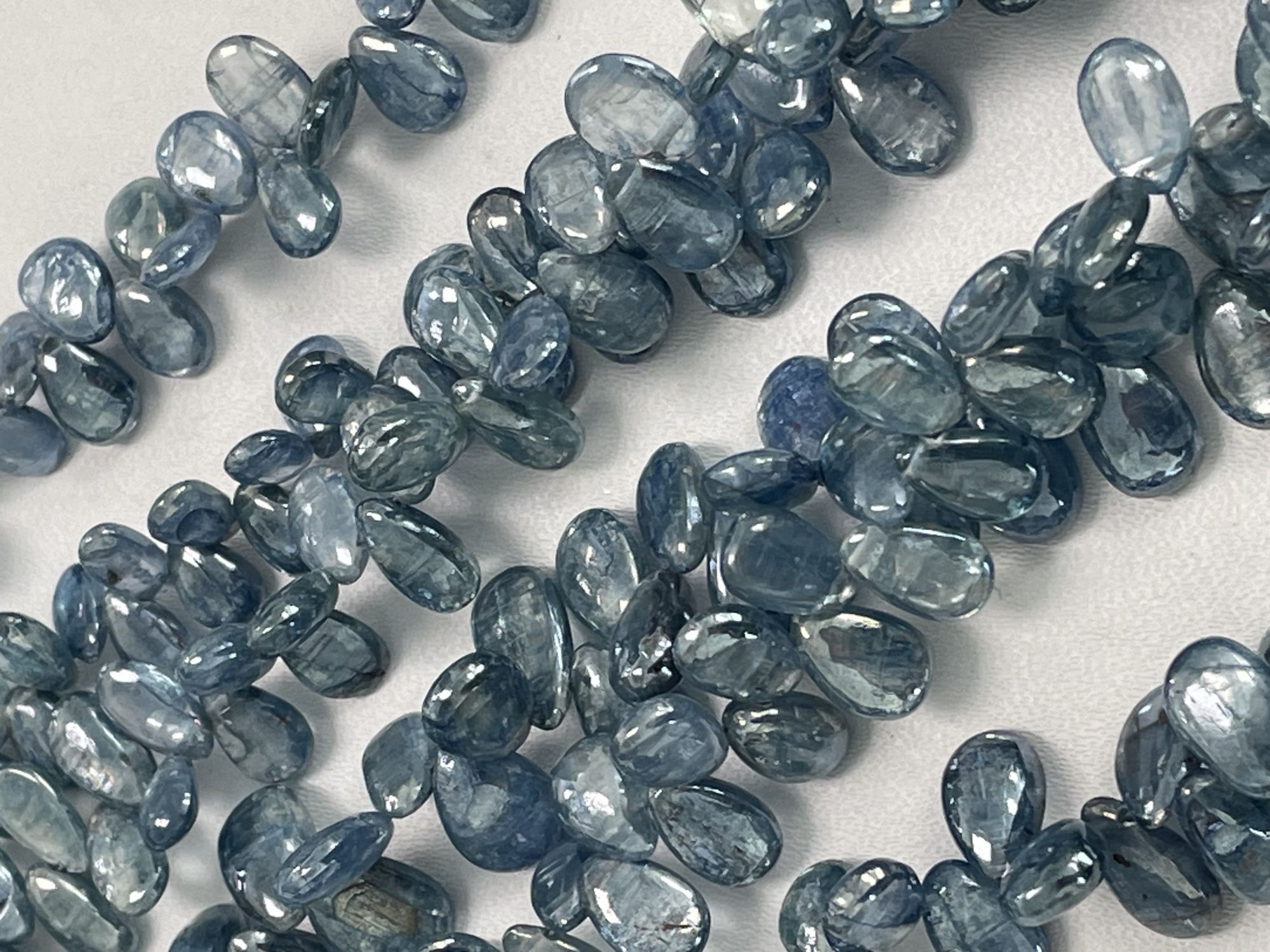Coated Blue Kyanite Pear Smooth