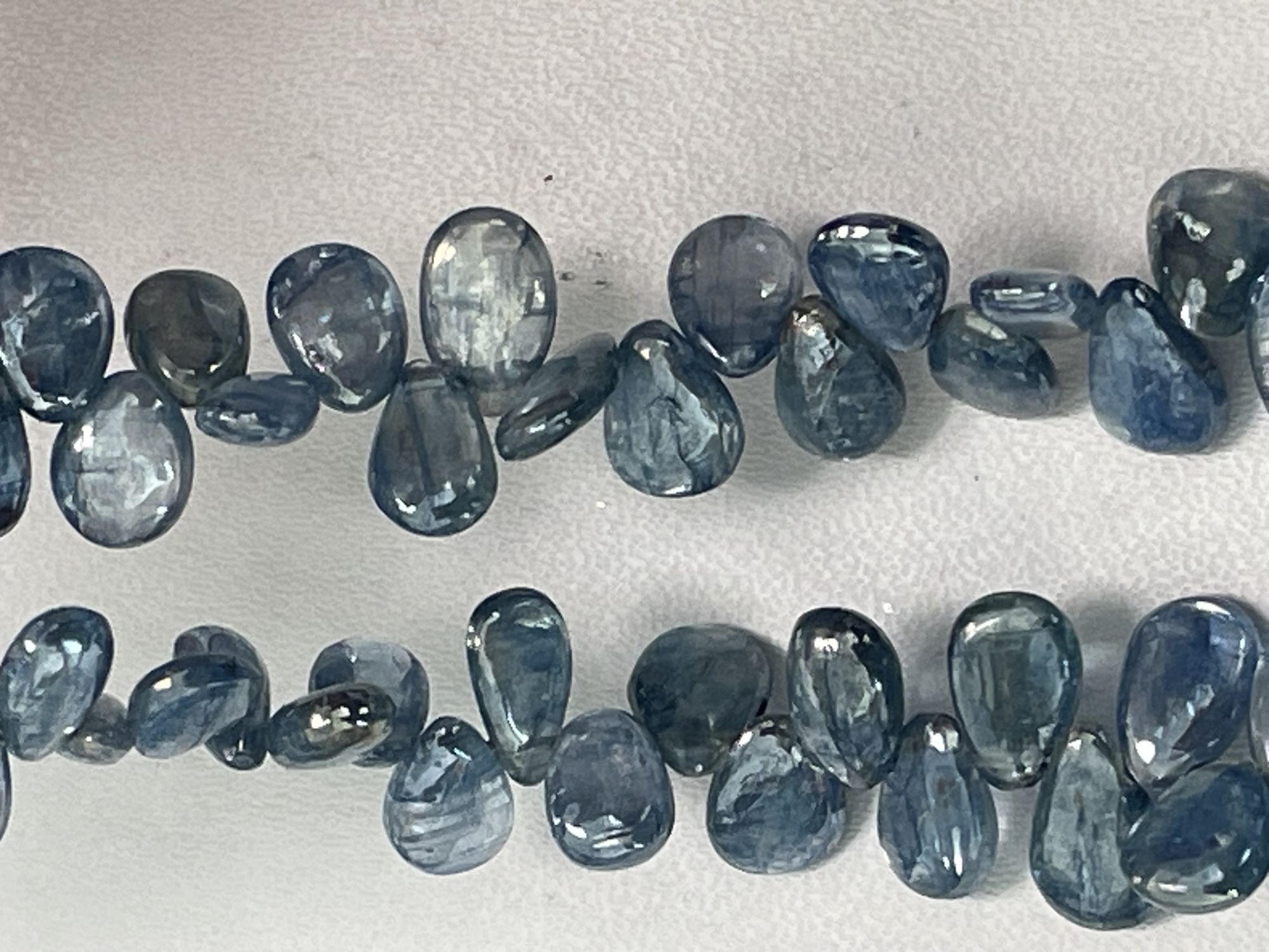 Coated Blue Kyanite Pear Smooth