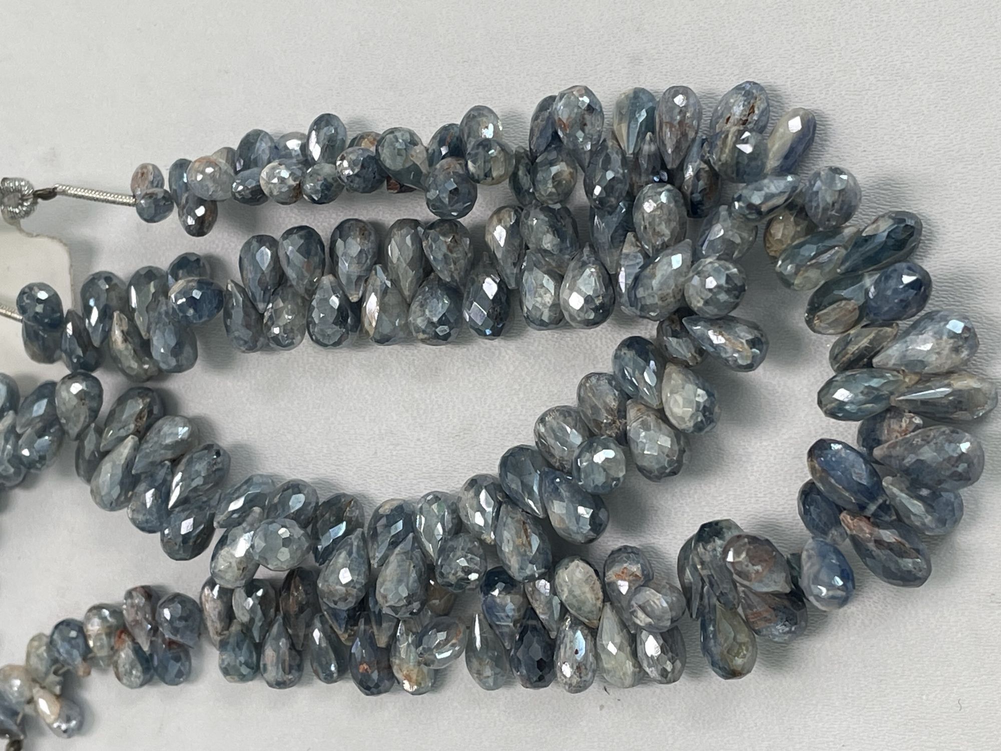 Coated Blue Kyanite Drop Faceted
