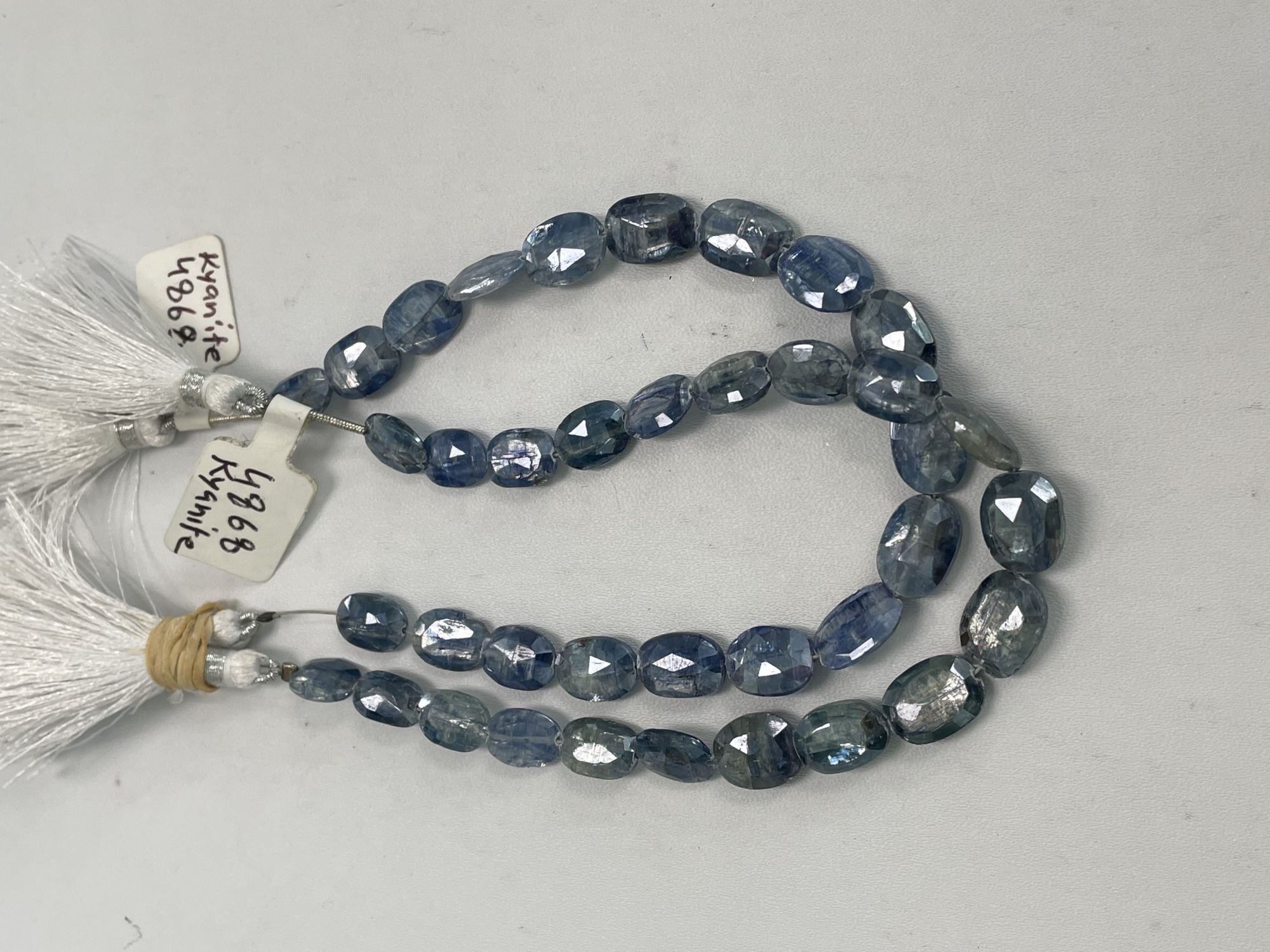 Coated Blue Kyanite Oval Faceted