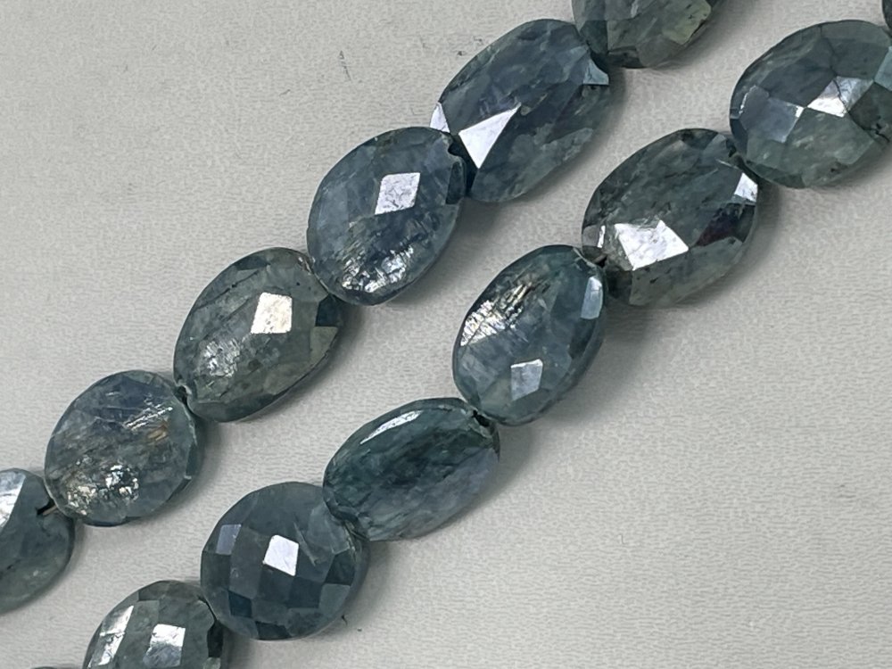 Coated Blue Kyanite Oval Faceted