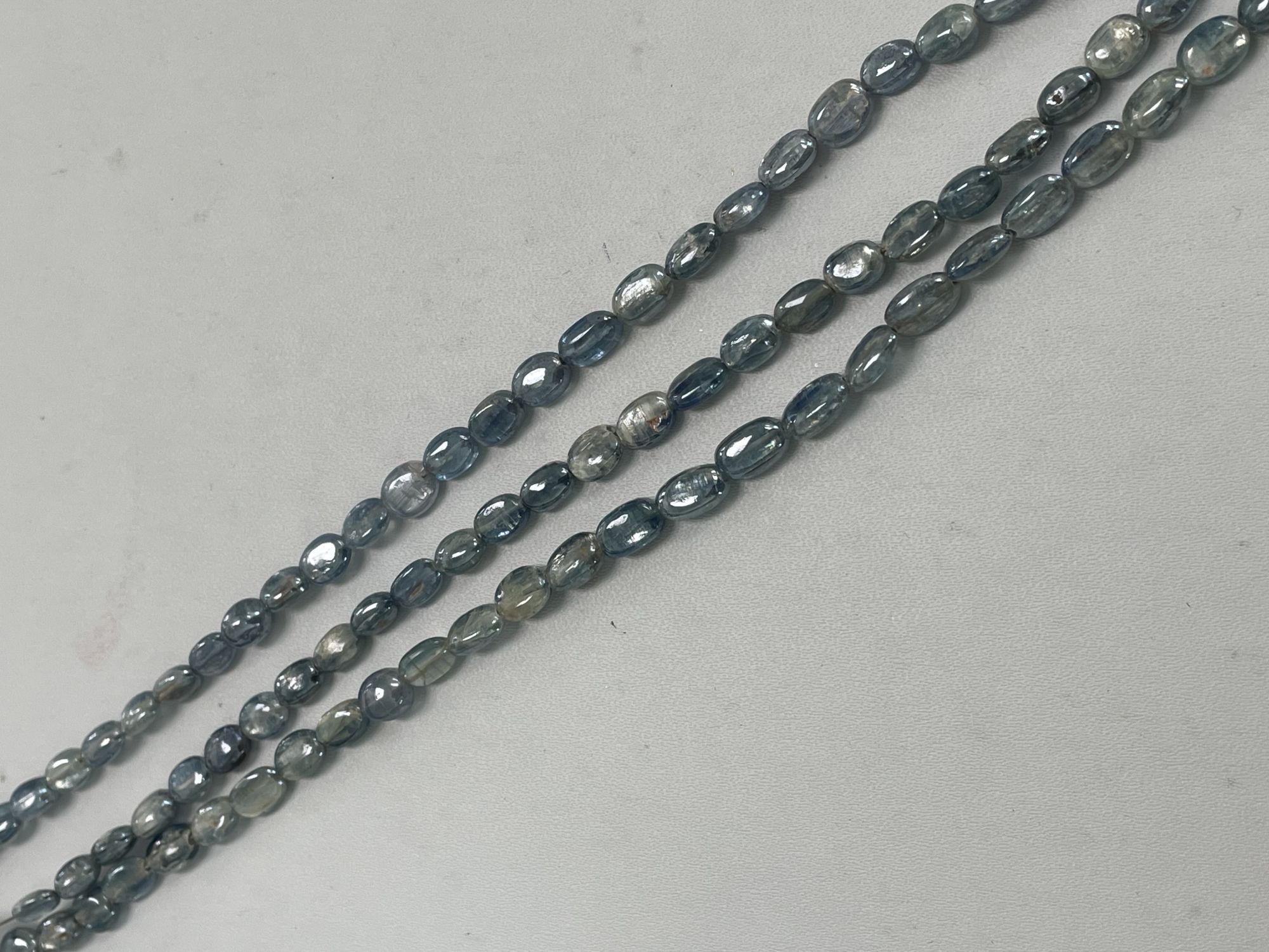 Coated Blue Kyannite Oval Smooth