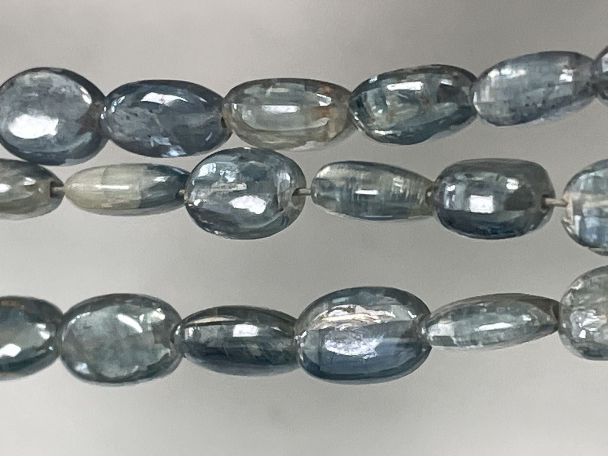 Coated Blue Kyannite Oval Smooth