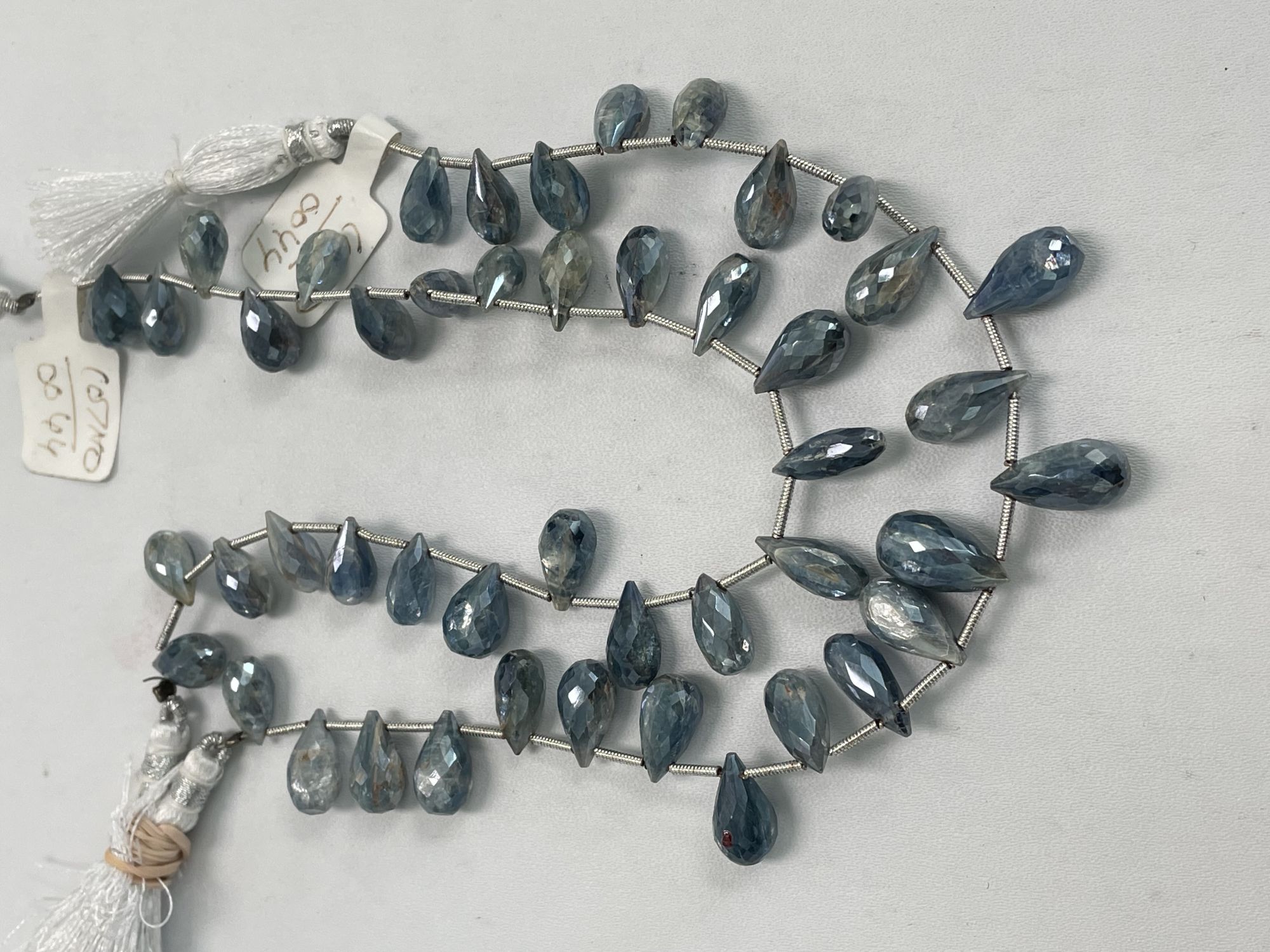 Coated Blue Kyanite Drop Faceted