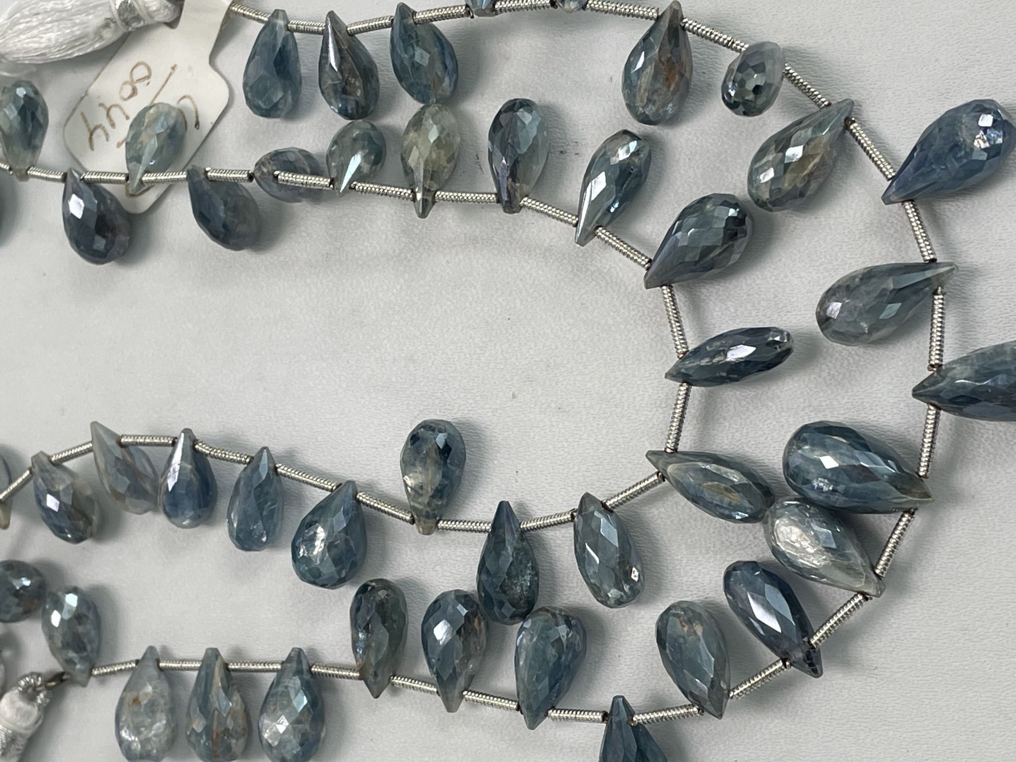 Coated Blue Kyanite Drop Faceted