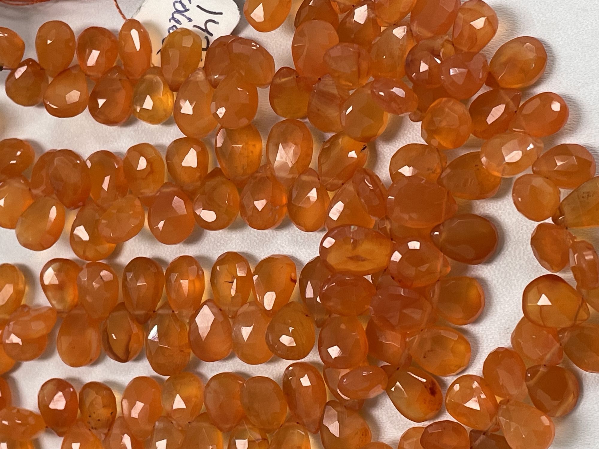 Carnelian Pear Faceted