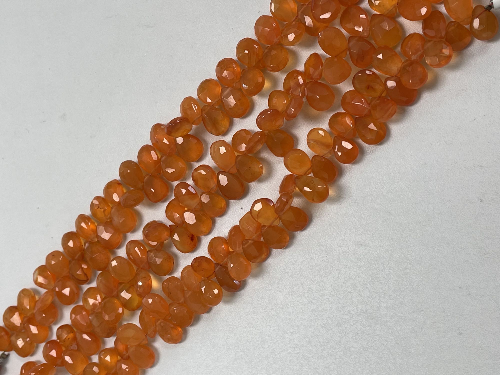 Carnelian Pear Faceted