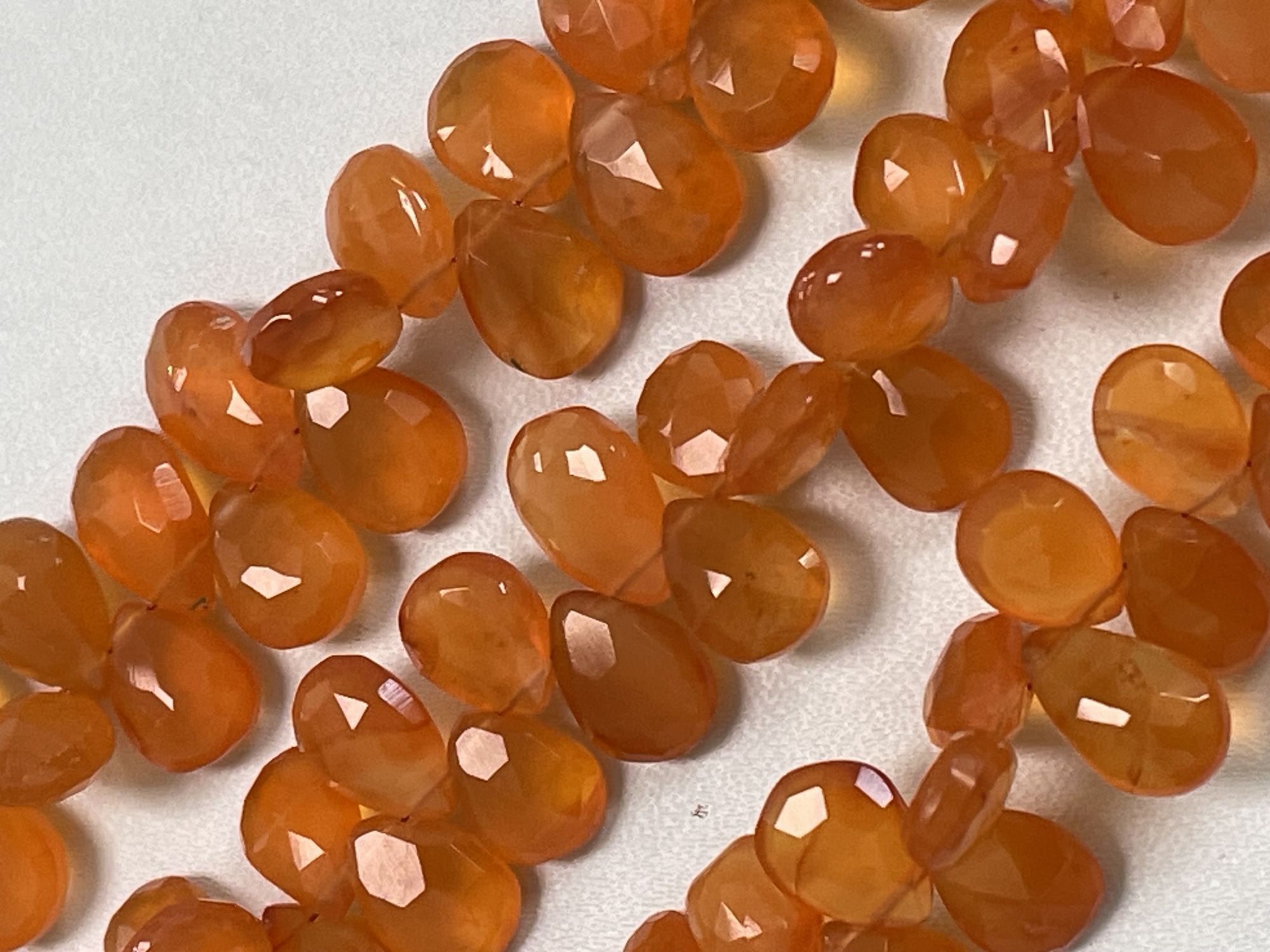 Carnelian Pear Faceted