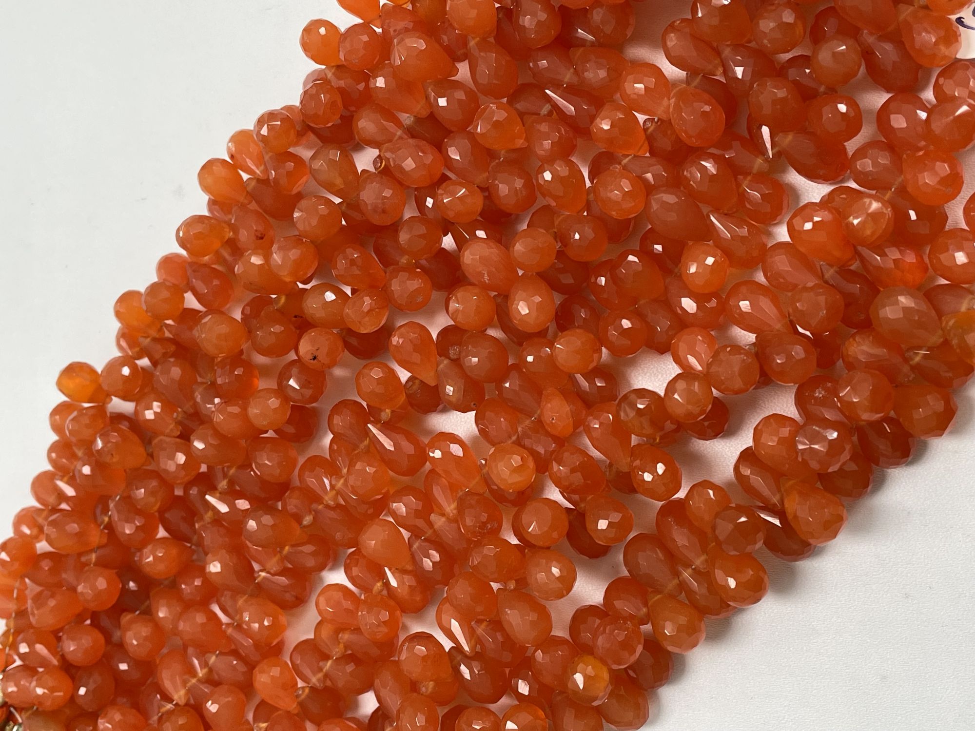 Carnelian Drop Faceted
