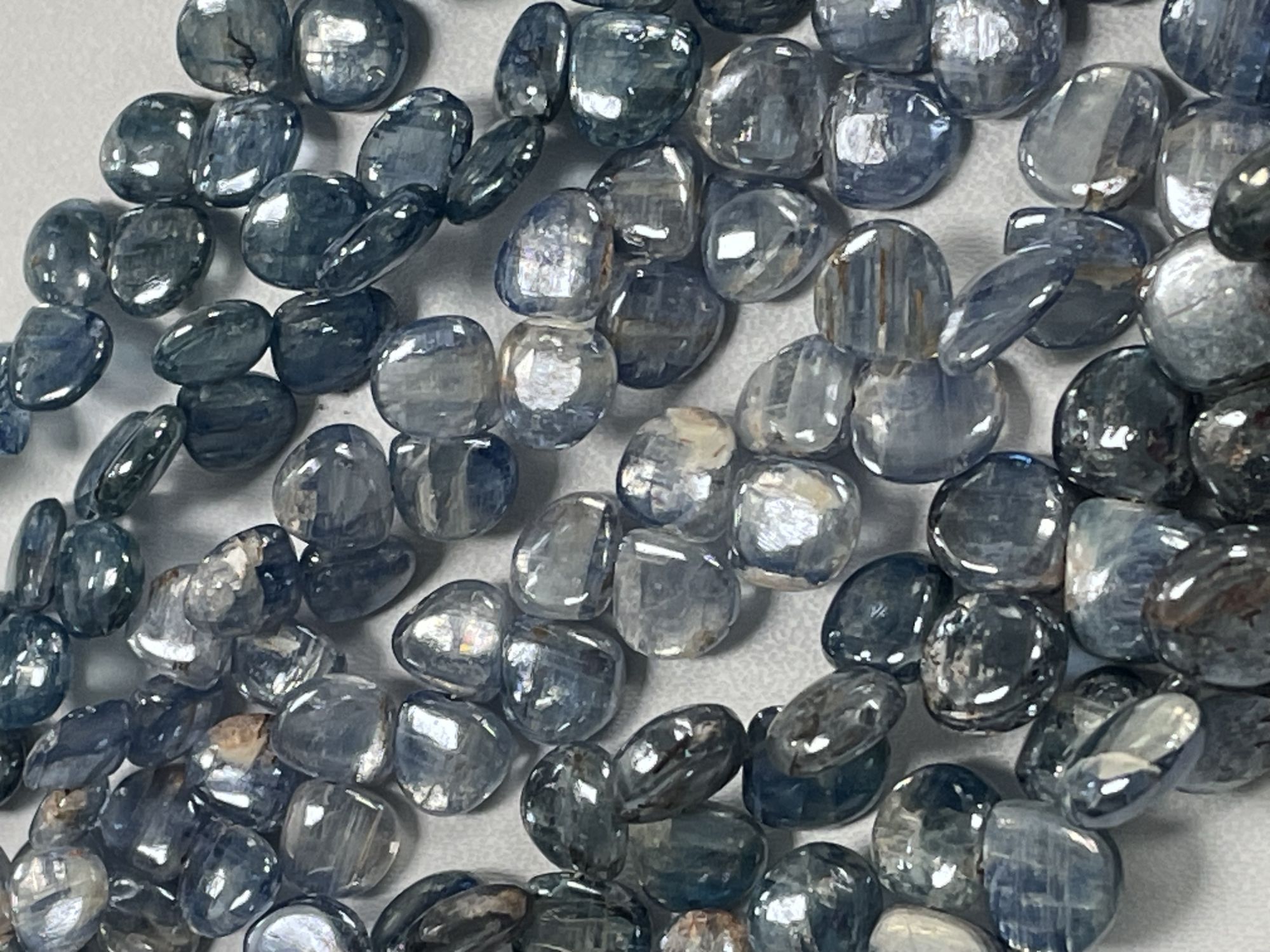 Coated Blue Kyanite Heart Smooth