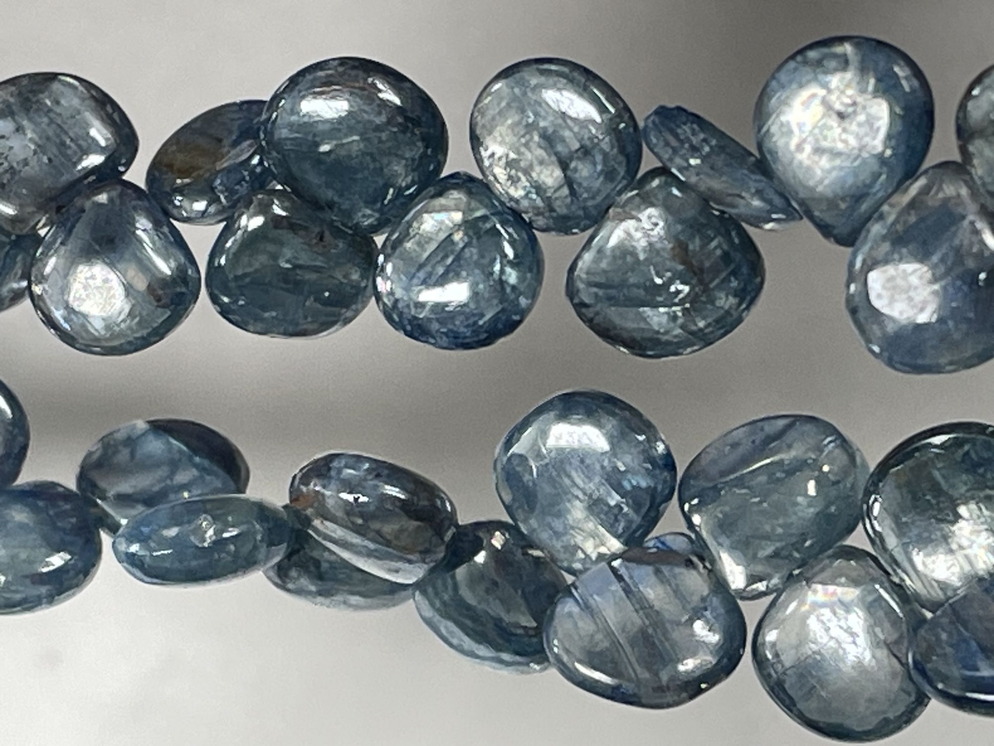 Coated Blue Kyanite Heart Smooth