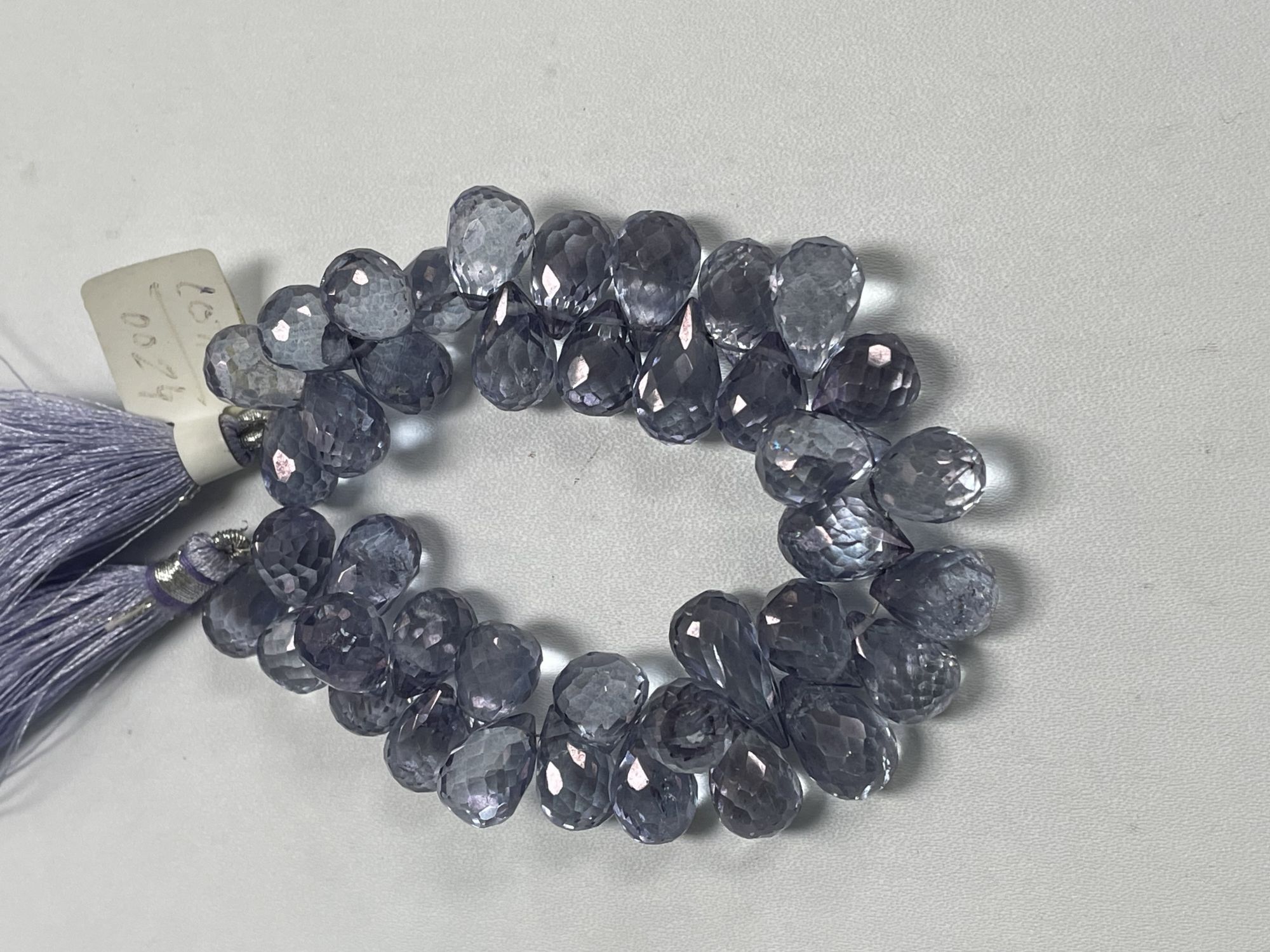 Purple Mystic Quartz Drop Faceted