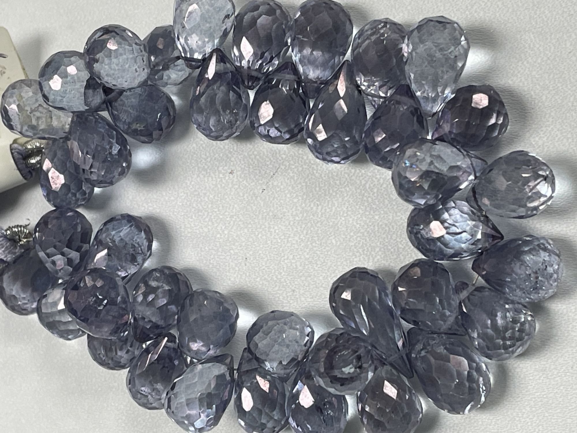 Purple Mystic Quartz Drop Faceted