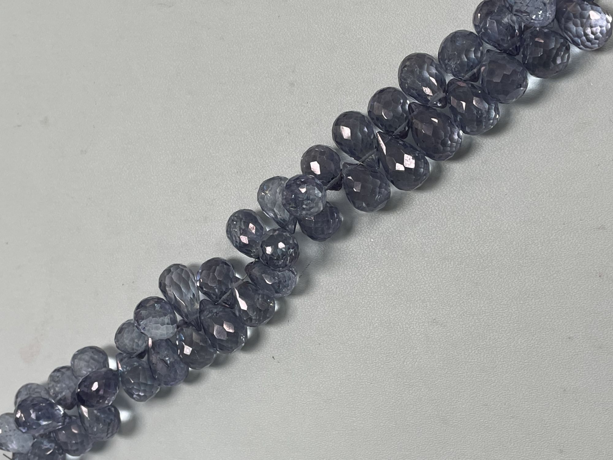 Purple Mystic Quartz Drop Faceted
