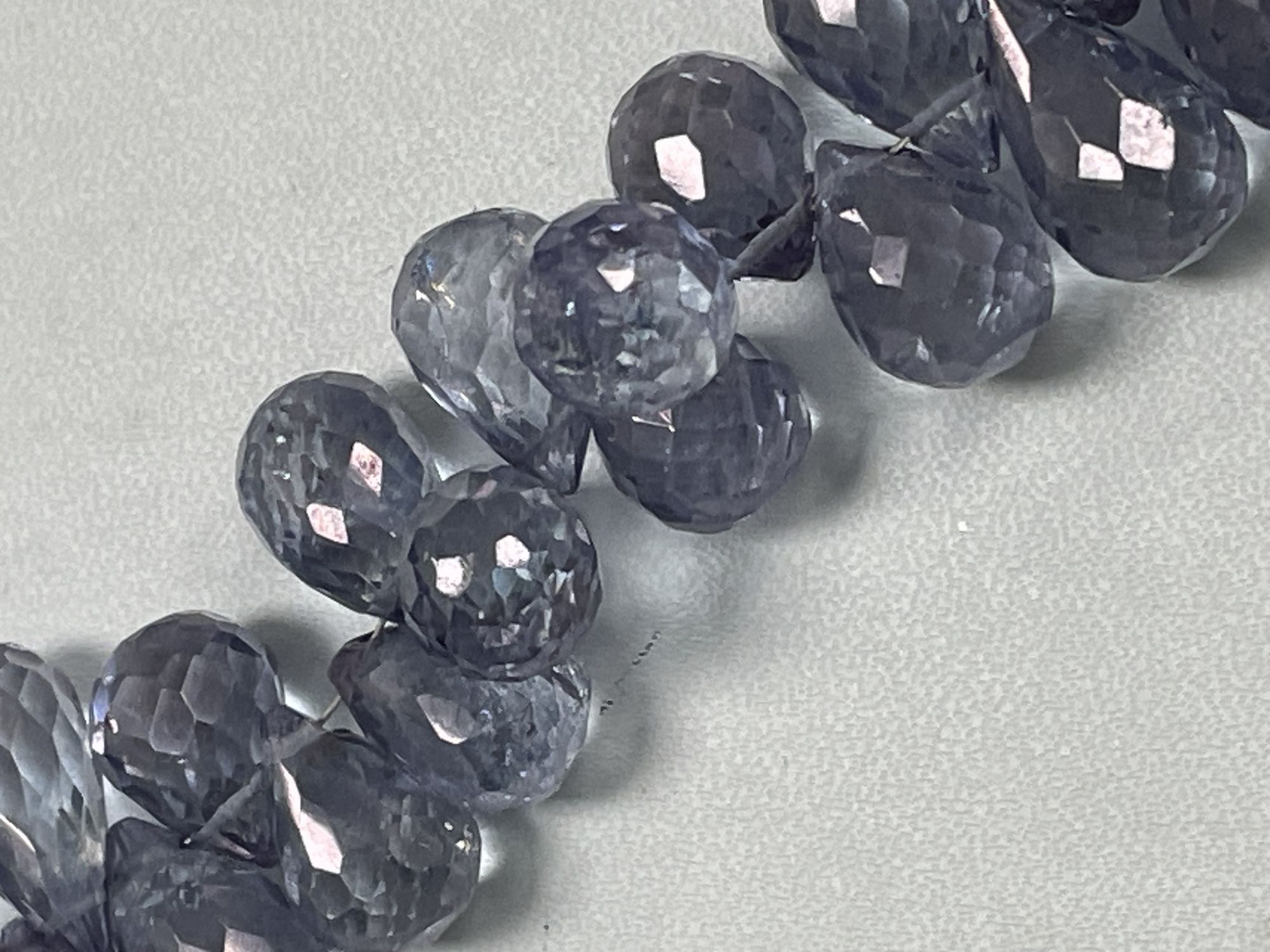 Purple Mystic Quartz Drop Faceted