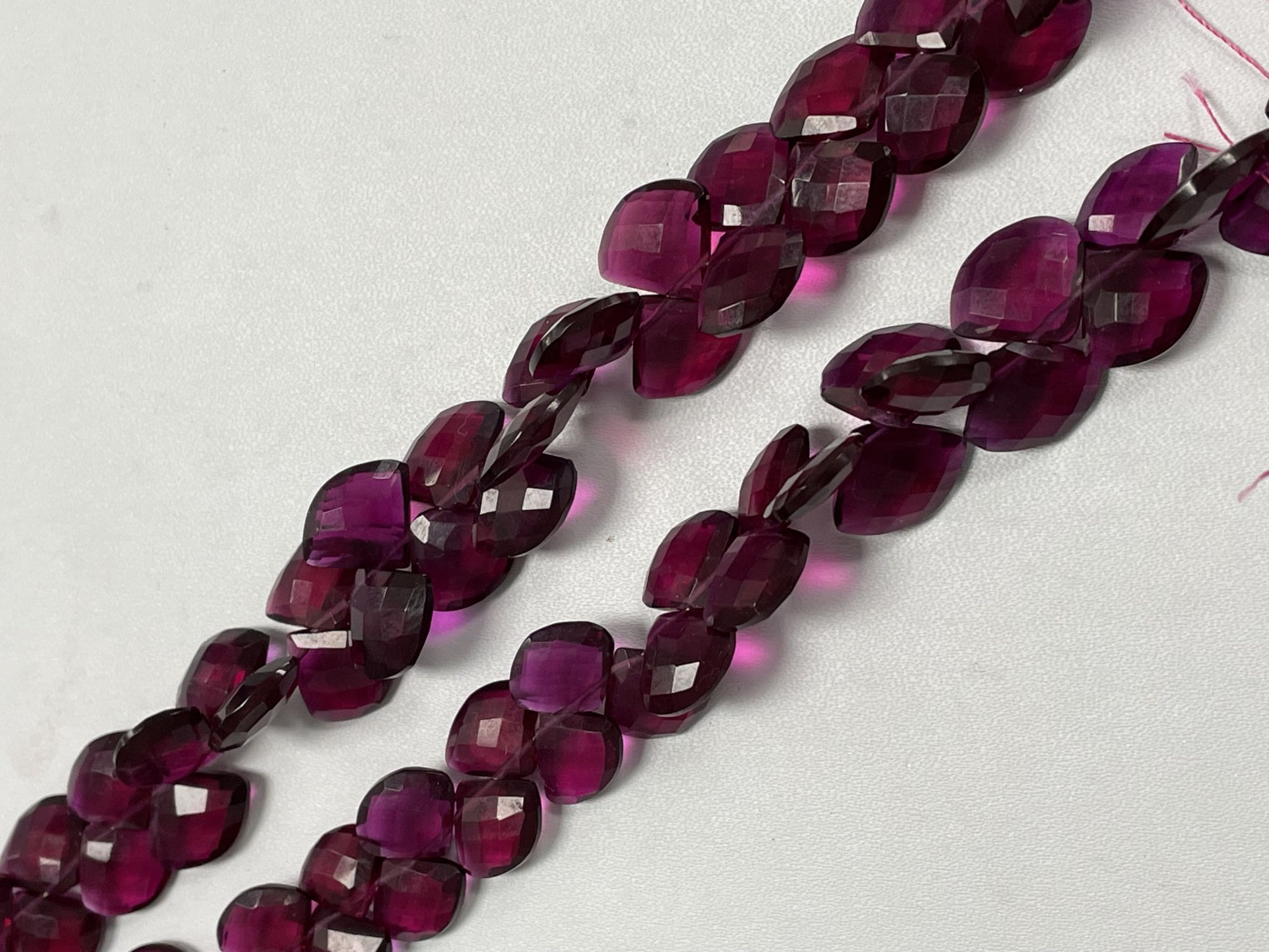 Rubilite Hydro Quartz Fan Cut Faceted