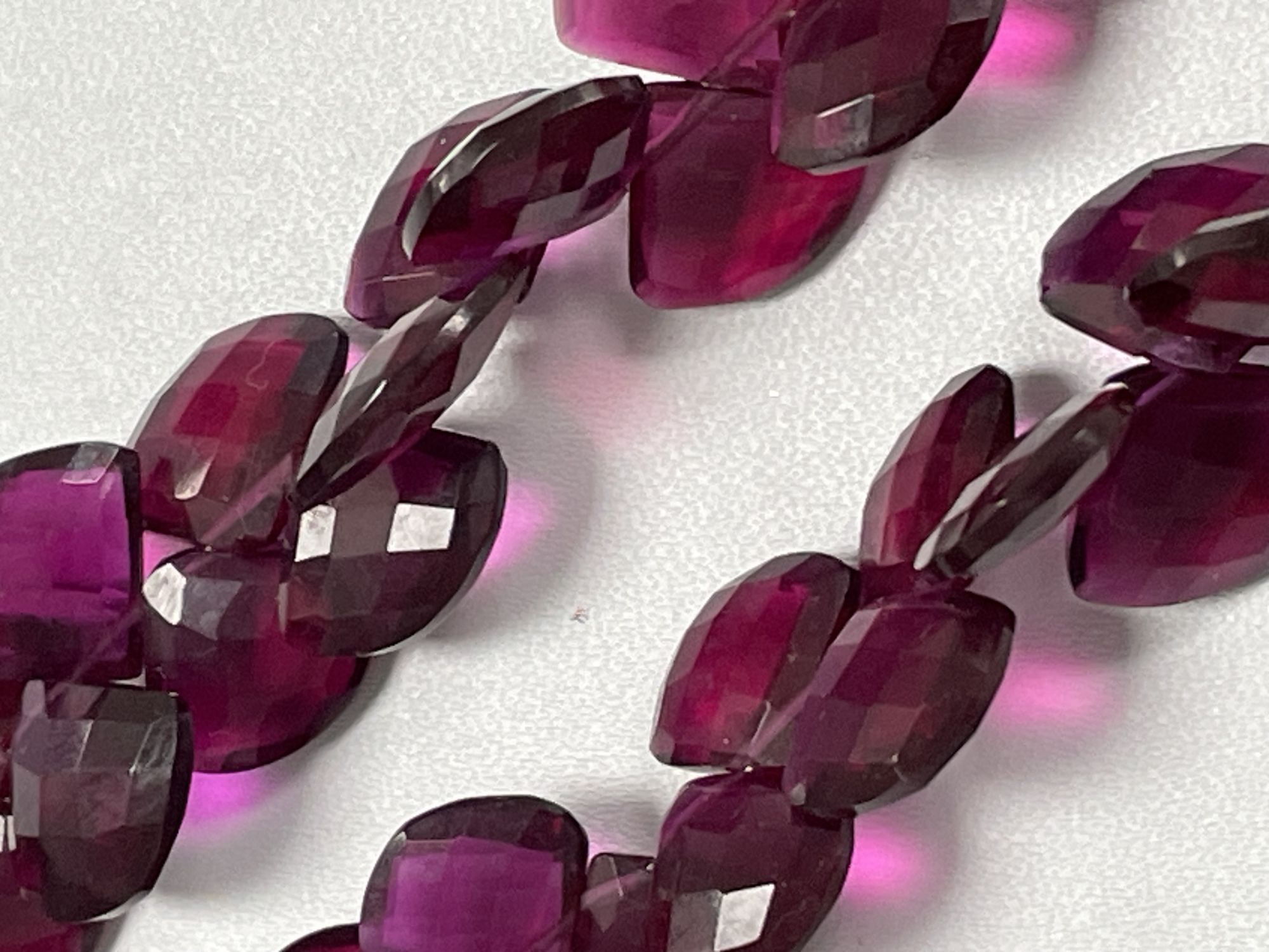 Rubilite Hydro Quartz Fan Cut Faceted
