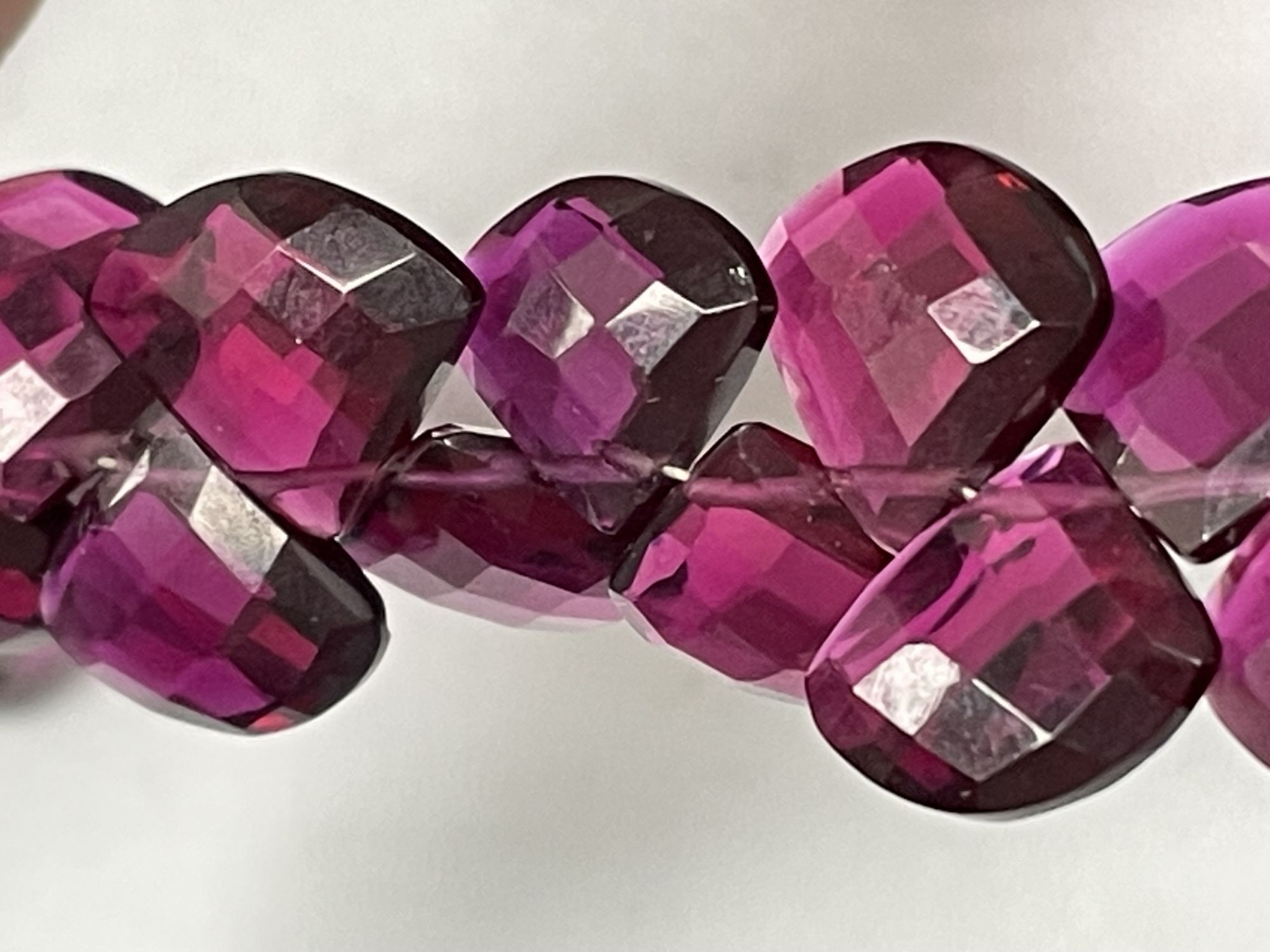 Rubilite Hydro Quartz Fan Cut Faceted