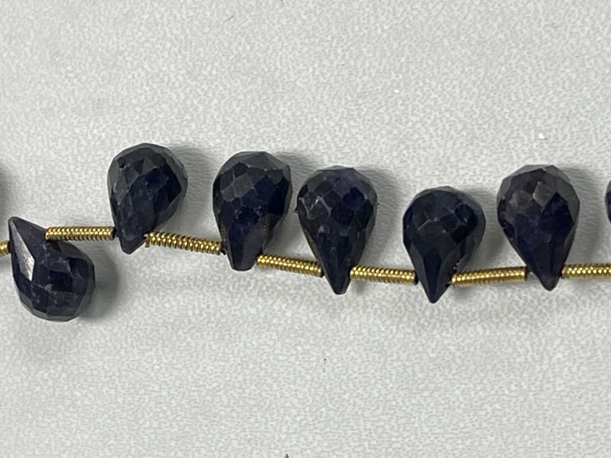 Blue Sapphire Drop Faceted