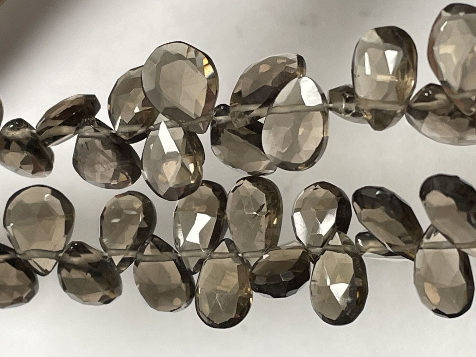 Brown Smoky Quartz Pear Faceted