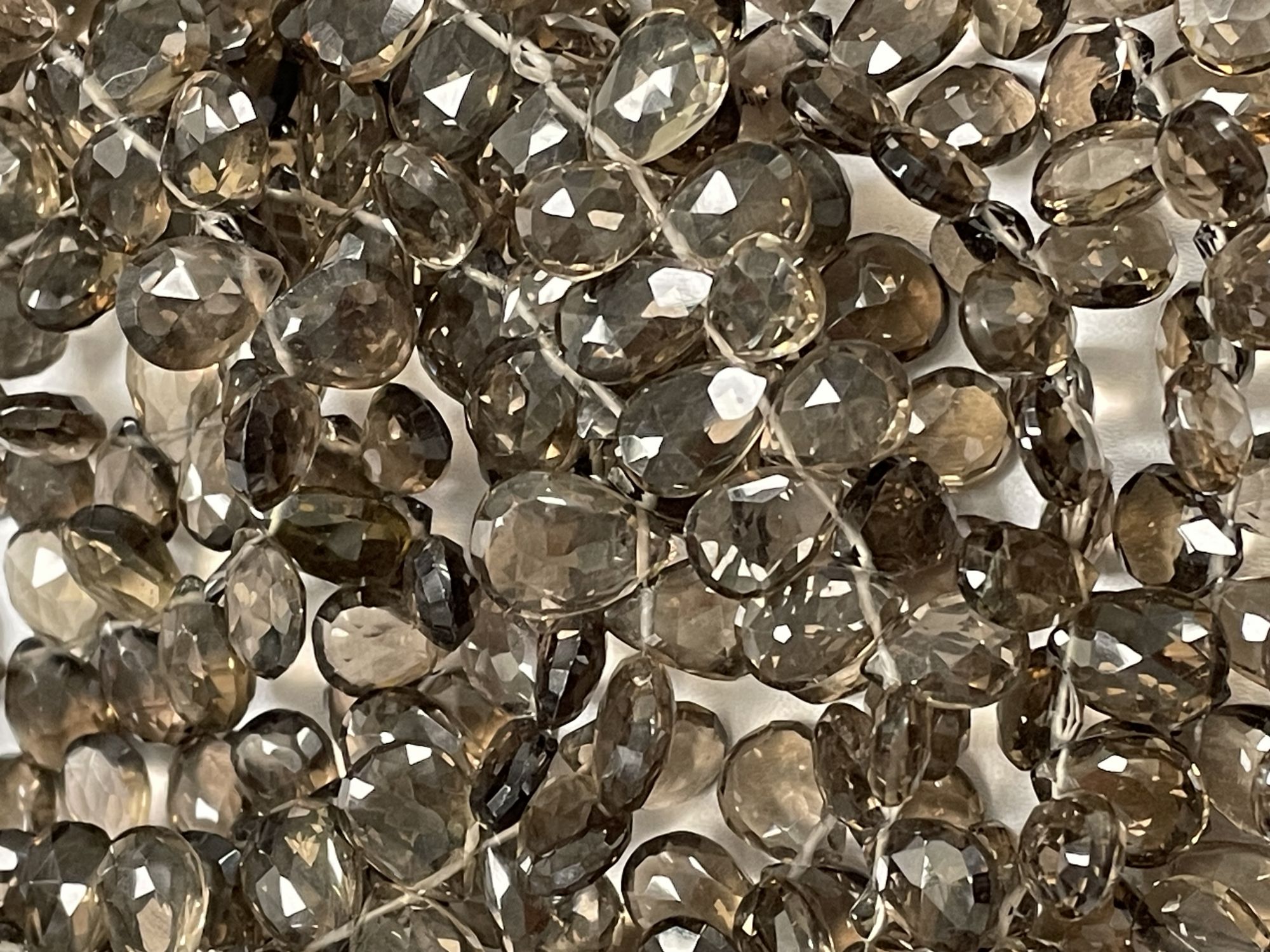 Brown Smoky Quartz Pear Faceted