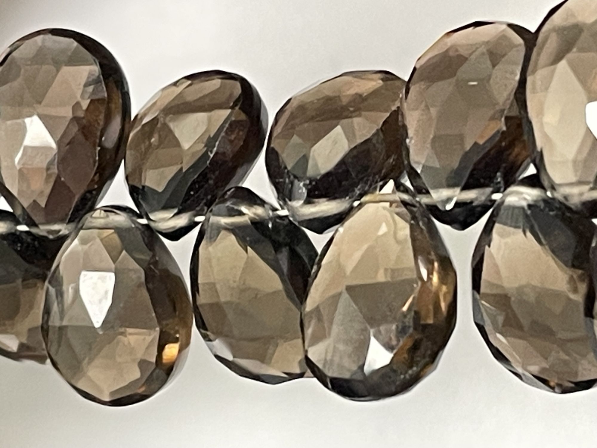 Brown Smoky Quartz Pear Faceted