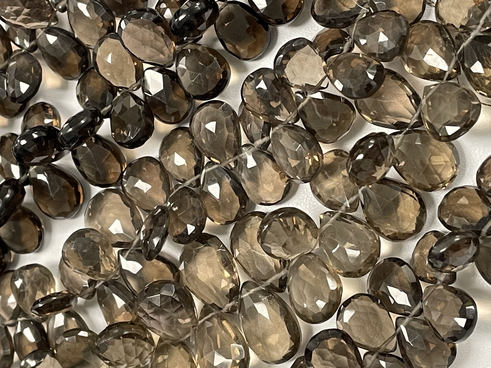 Brown Smoky Quartz Pear Faceted